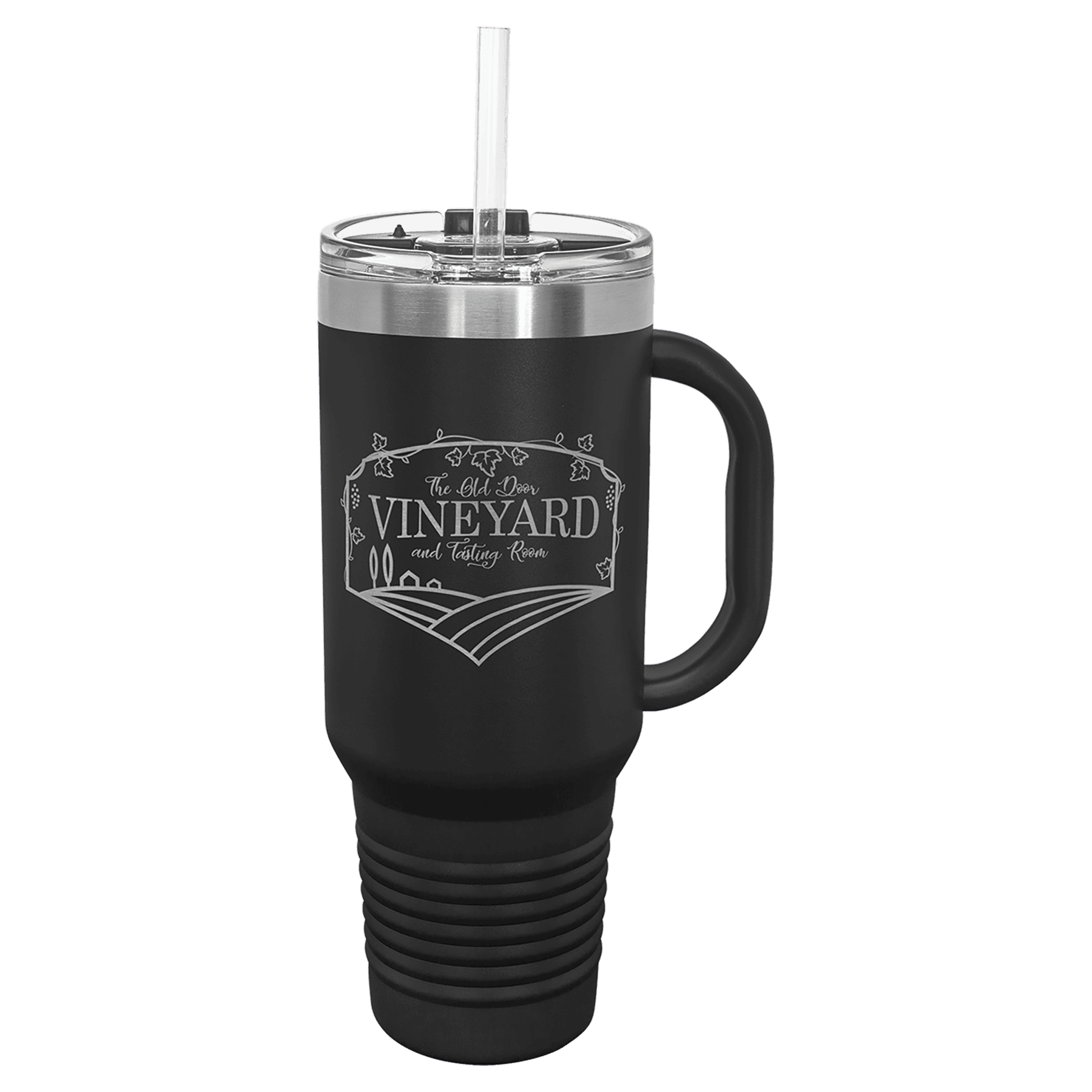 Black Polar Camel 40 oz. Travel Mug with Snap Lid & Straw