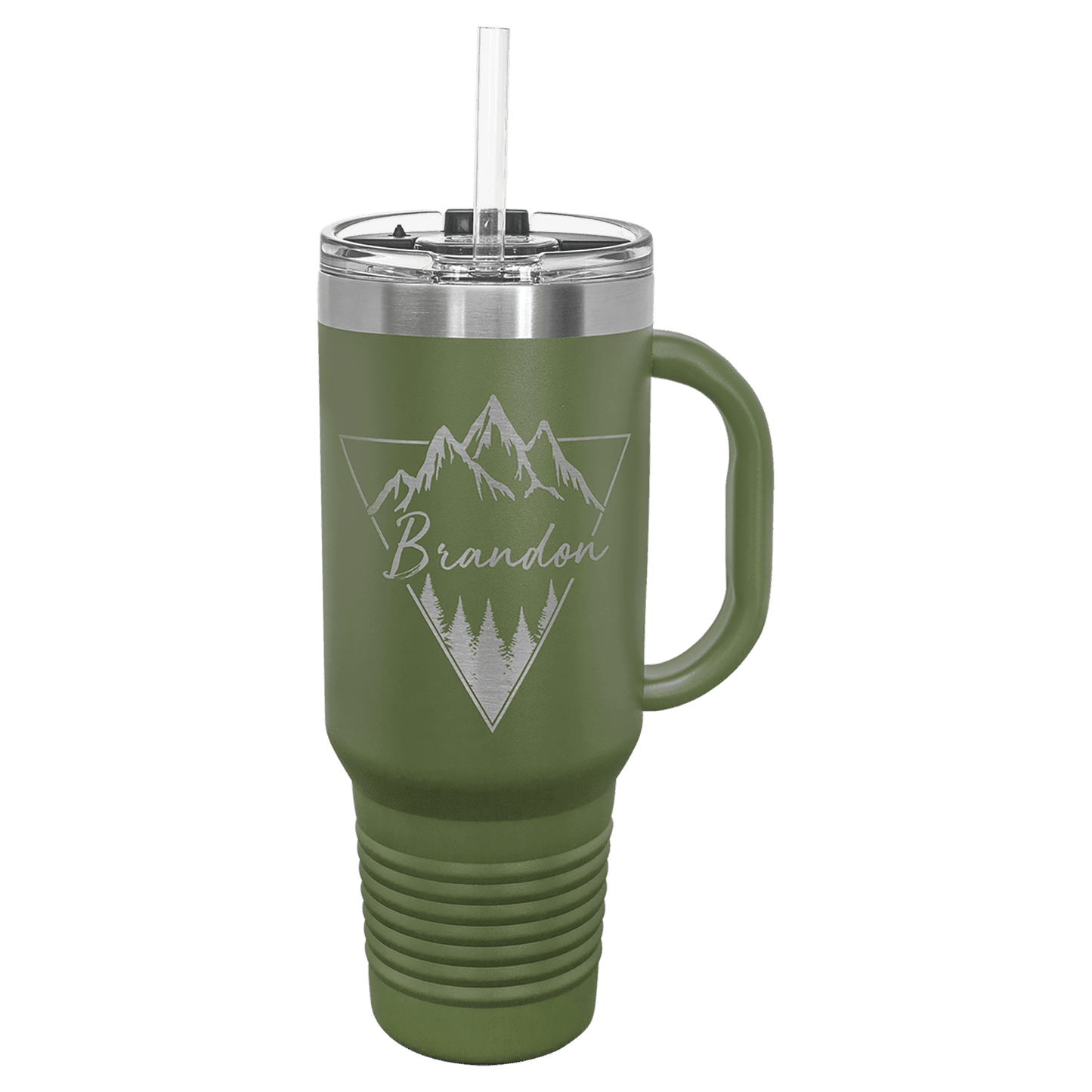 Green 2 Polar Camel 40 oz. Travel Mug with Snap Lid & Straw