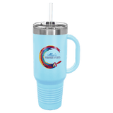 Light Blue Polar Camel 40 oz. Travel Mug with Snap Lid & Straw