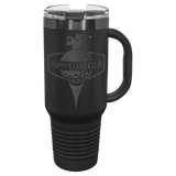 Black/Ghost Black Polar Camel 40 oz. Travel Mug with Handle & Straw