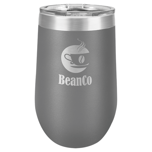 Dark Gray Polar Camel 16 oz. Vacuum Insulated Stemless Tumbler with Lid
