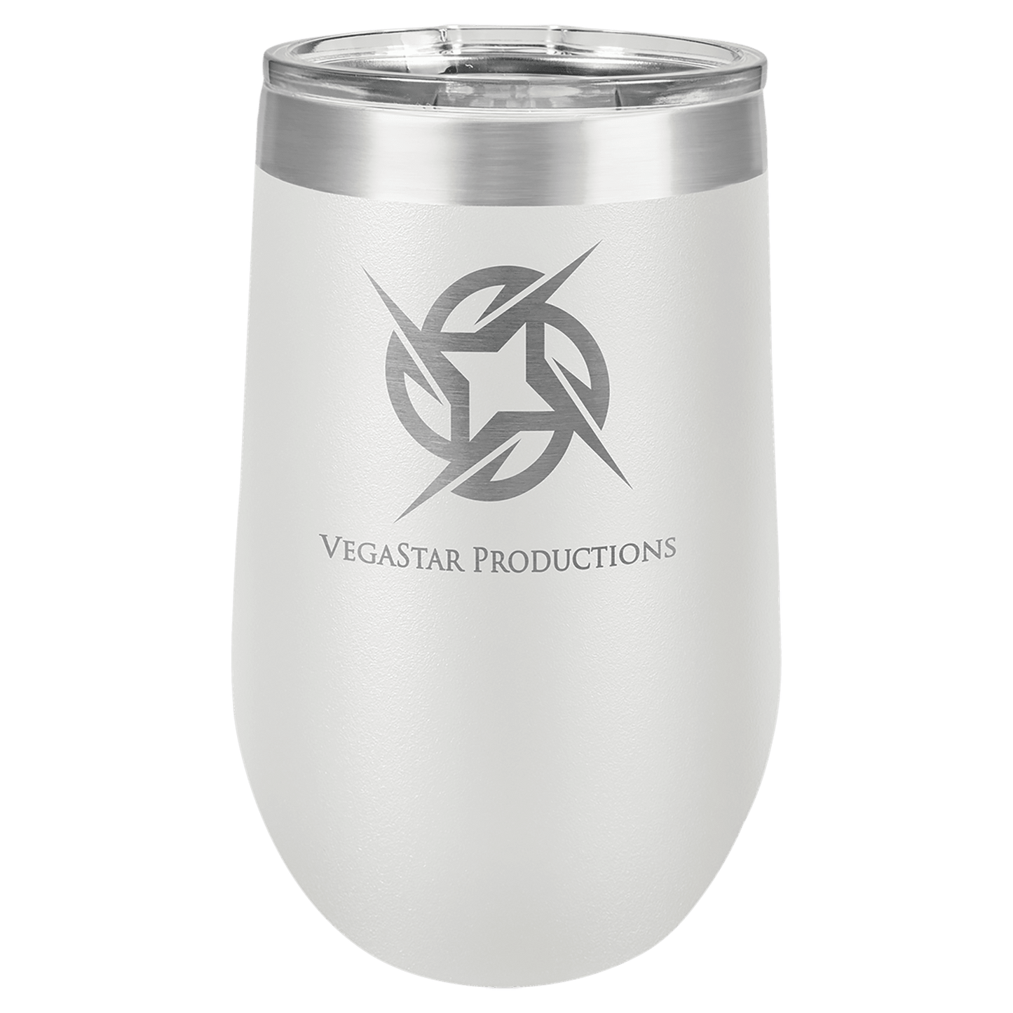 White Polar Camel 16 oz. Vacuum Insulated Stemless Tumbler with Lid
