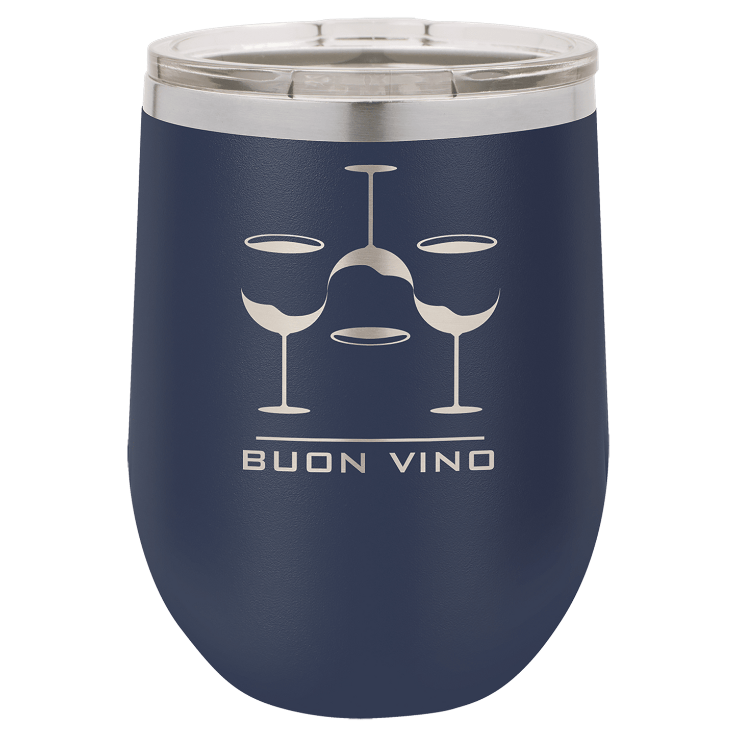 Navy Blue Polar Camel 12 oz. Vacuum Insulated Stemless Wine Tumbler with Lid