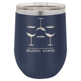 Navy Blue Polar Camel 12 oz. Vacuum Insulated Stemless Wine Tumbler with Lid