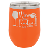 Orange Polar Camel 12 oz. Vacuum Insulated Stemless Wine Tumbler with Lid