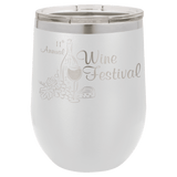 White Polar Camel 12 oz. Vacuum Insulated Stemless Wine Tumbler with Lid