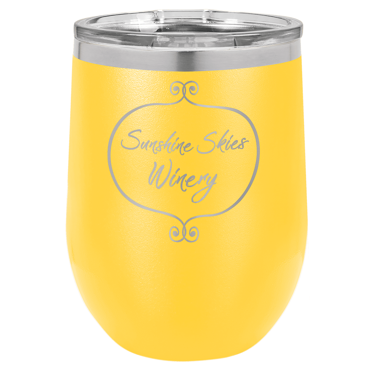 Yellow Polar Camel 12 oz. Vacuum Insulated Stemless Wine Tumbler with Lid