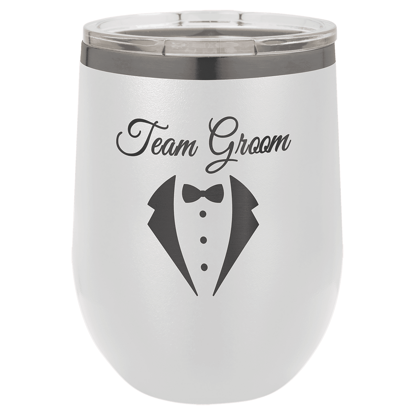 White/Ghost Black Polar Camel 12 oz. Stemless Wine Tumbler