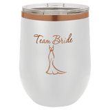 White/Rose Gold Polar Camel 12 oz. Stemless Wine Tumbler