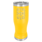 Yellow 14 oz. Polar Camel Pilsner with Clear Lid