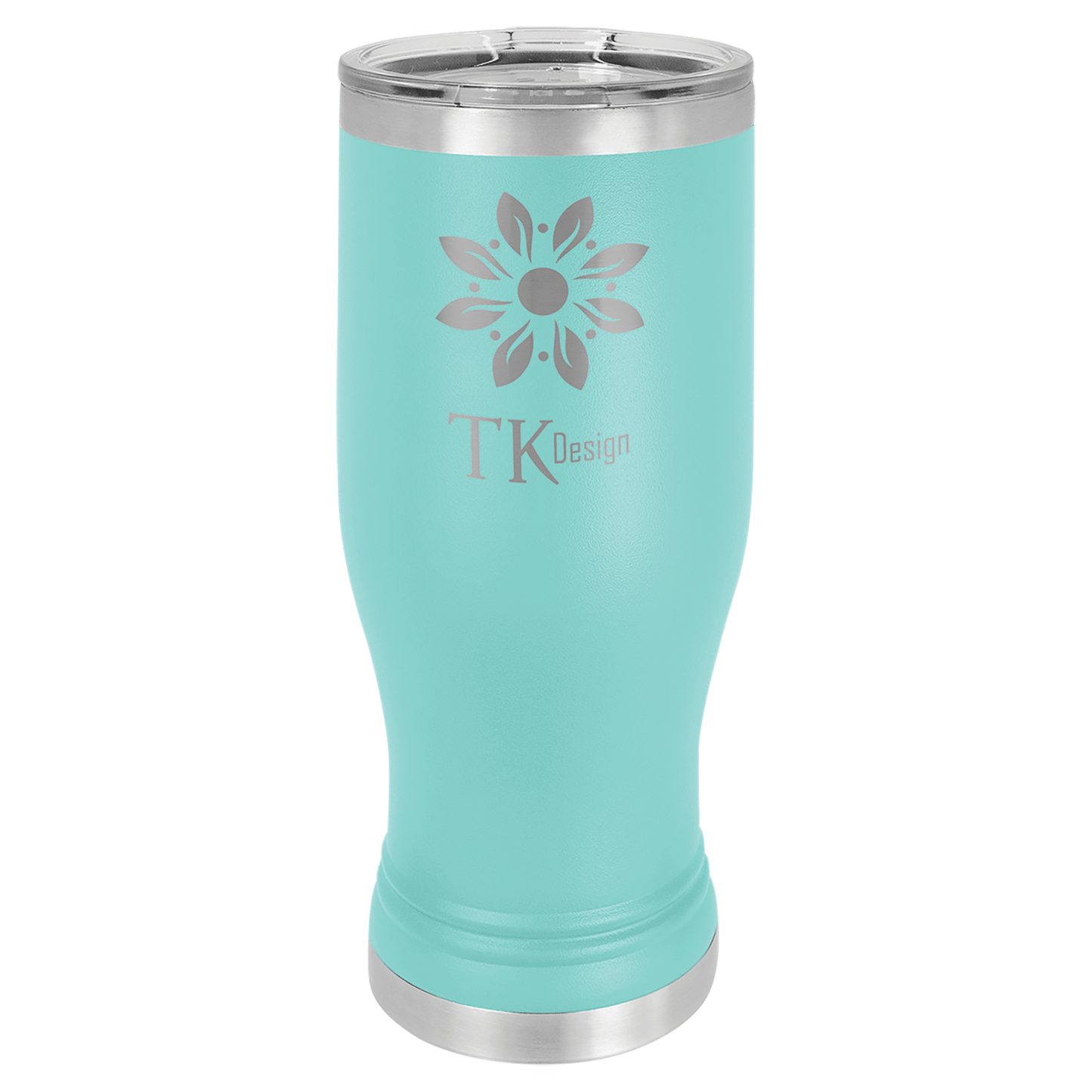 Teal Polar Camel 20 oz. Pilsner with Clear Lid