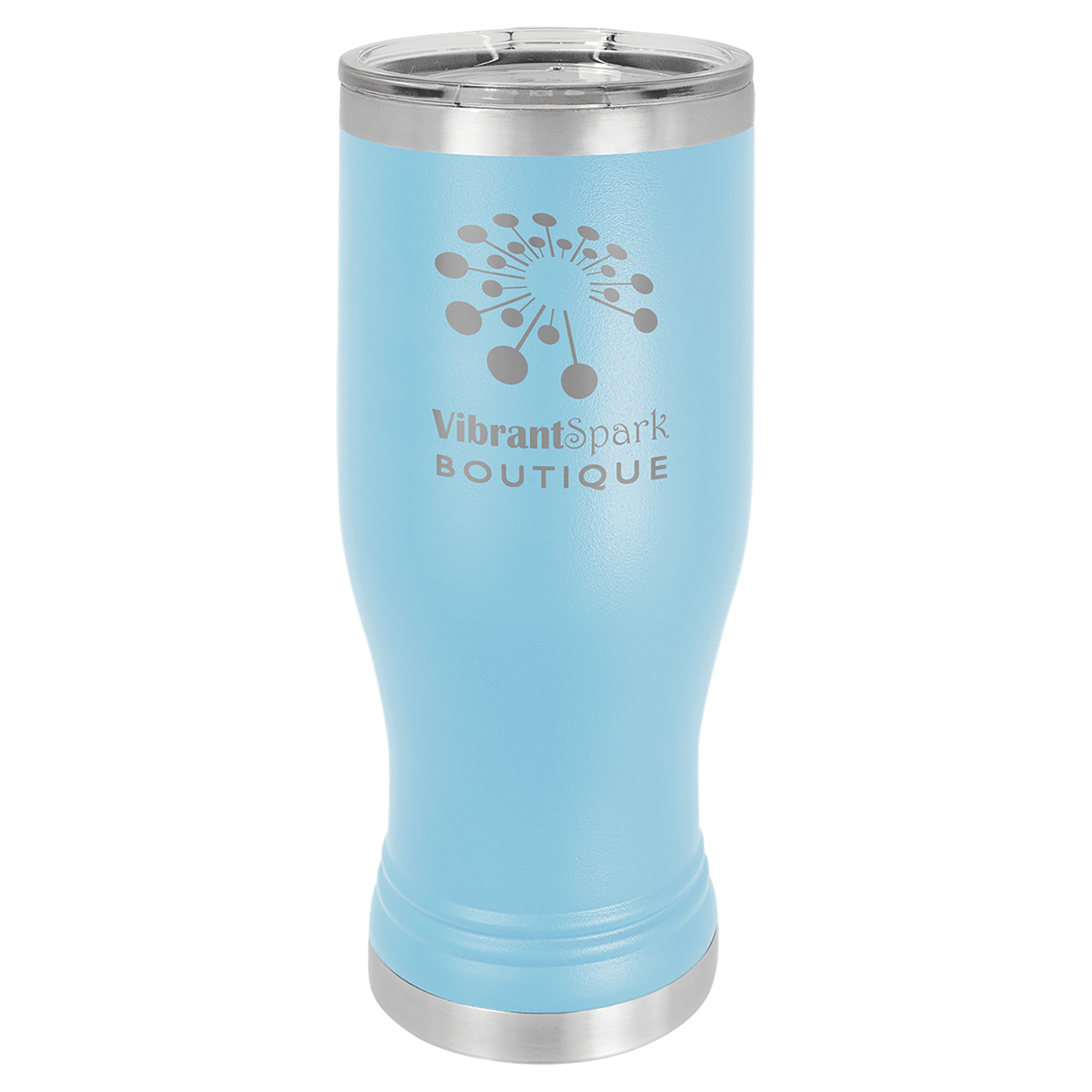 Light Blue Polar Camel 20 oz. Pilsner with Clear Lid