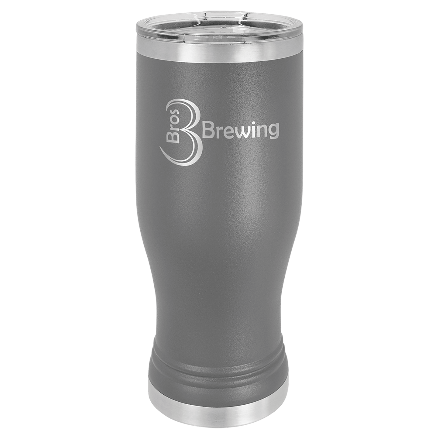 Dark Gray Polar Camel 20 oz. Pilsner with Clear Lid