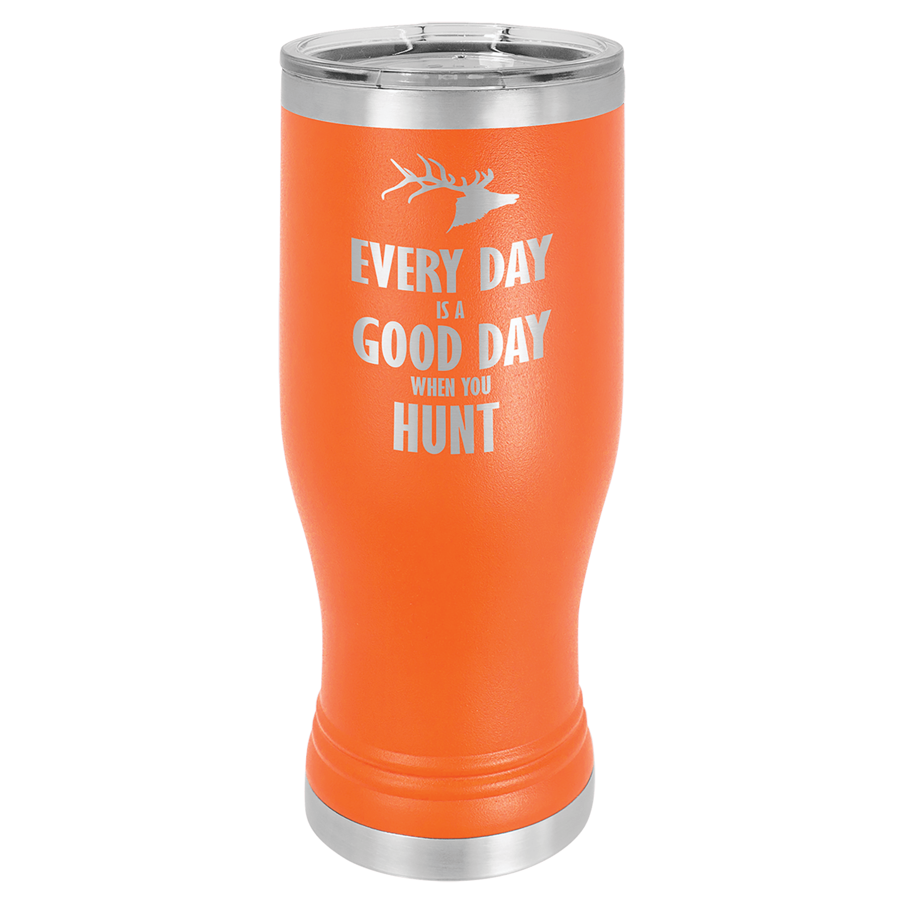 Orange Polar Camel 20 oz. Pilsner with Clear Lid