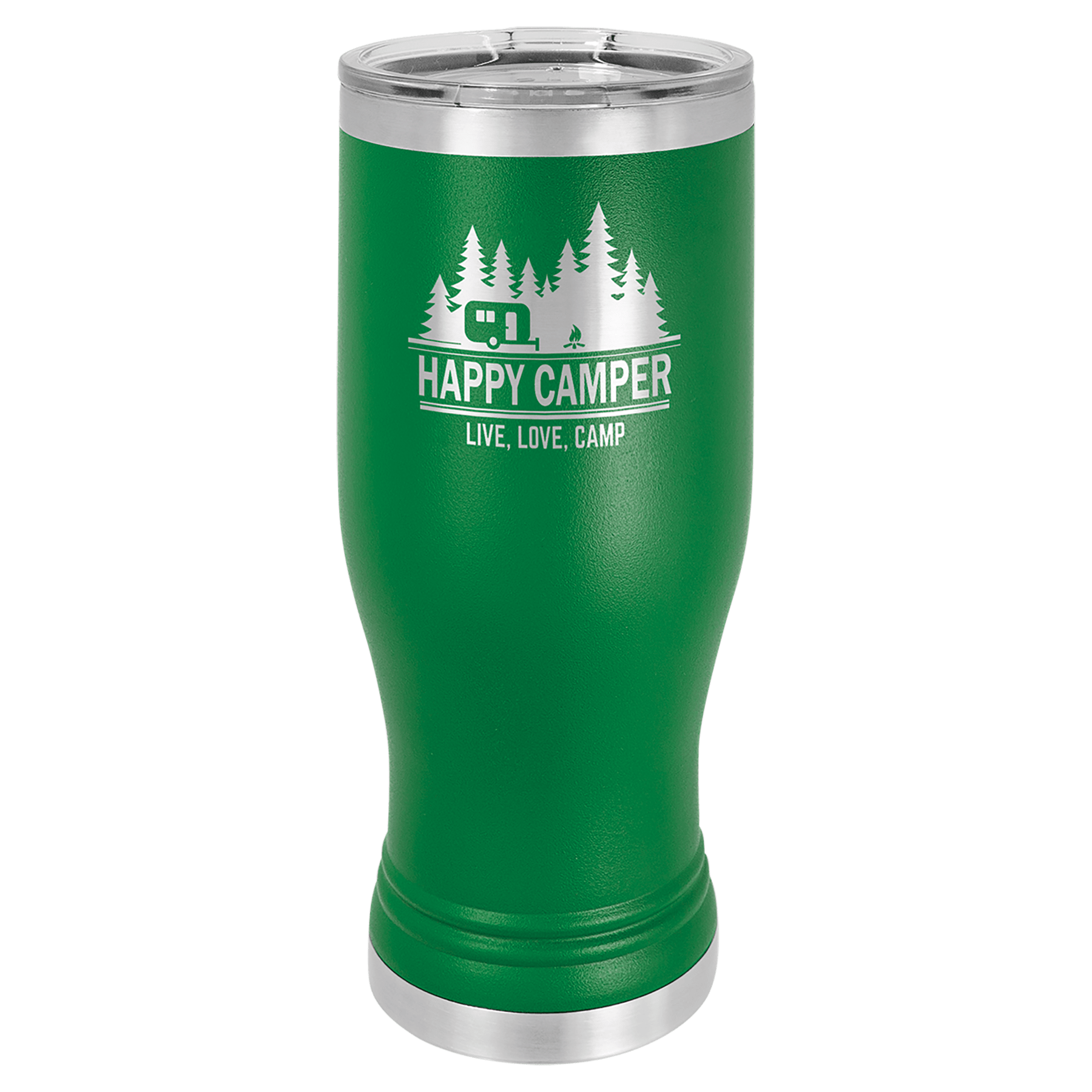 Green Polar Camel 20 oz. Pilsner with Clear Lid