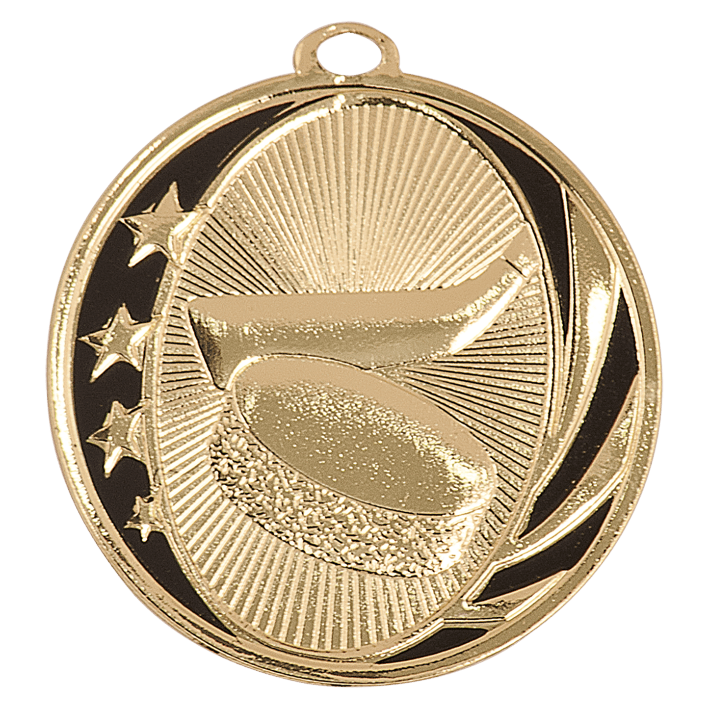 Bright Gold 2" Hockey Laserable MidNite Star Medal