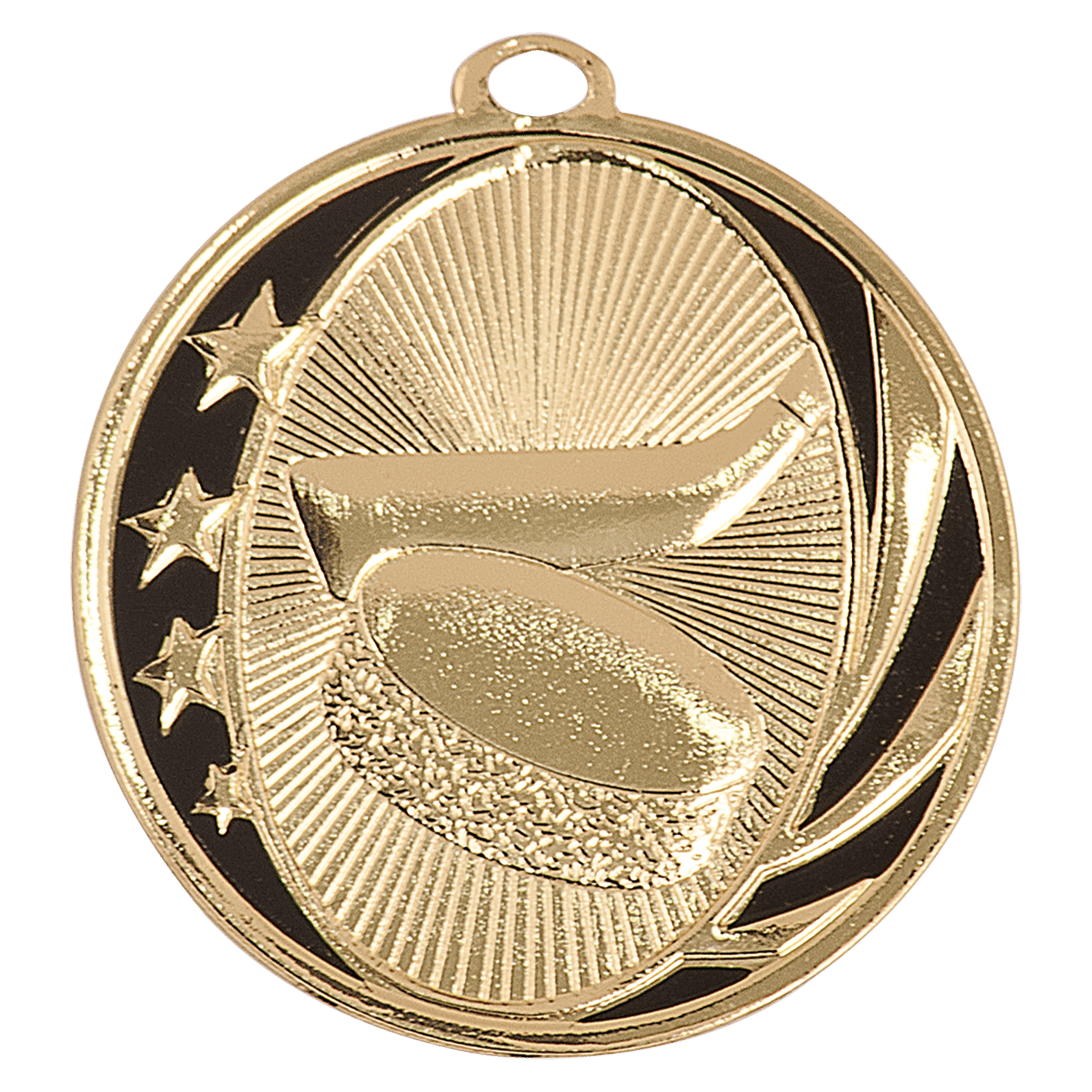 Bright Gold 2" Hockey Laserable MidNite Star Medal