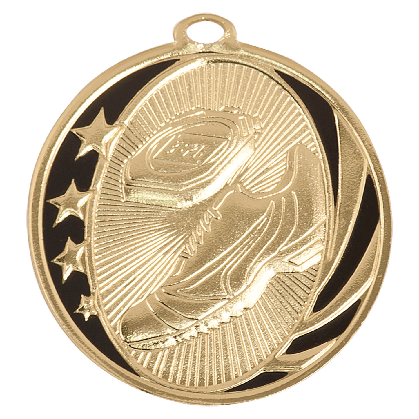 Bright Gold 2" Track Laserable MidNite Star Medal