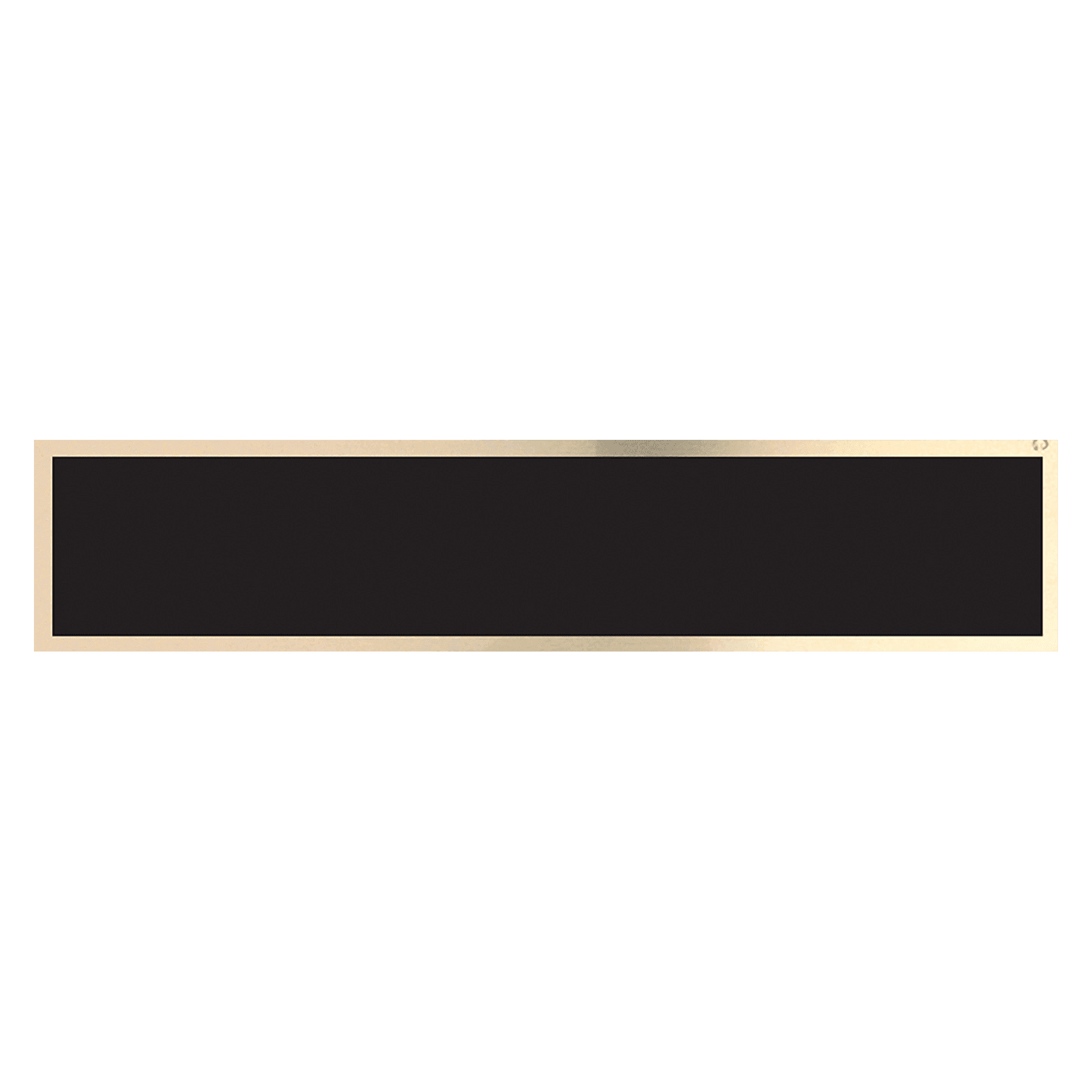 9 1/2" x 1 3/4" Black/Gold Brass Plate for 10 1/2" Desk Wedges