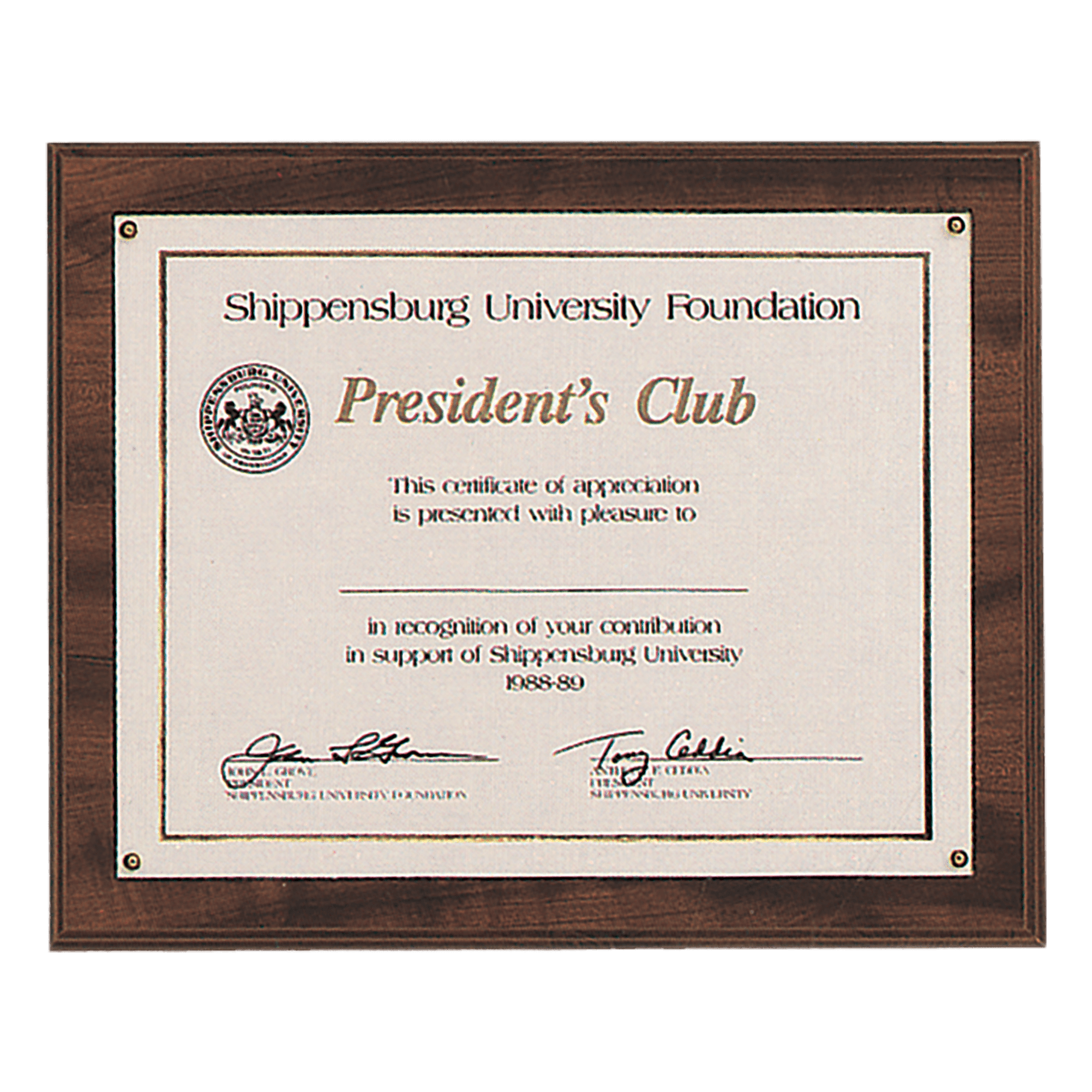 10 1/2" x 13"  Holds 8 1/2" x 11" American Walnut Finish Photo/Certificate Holder