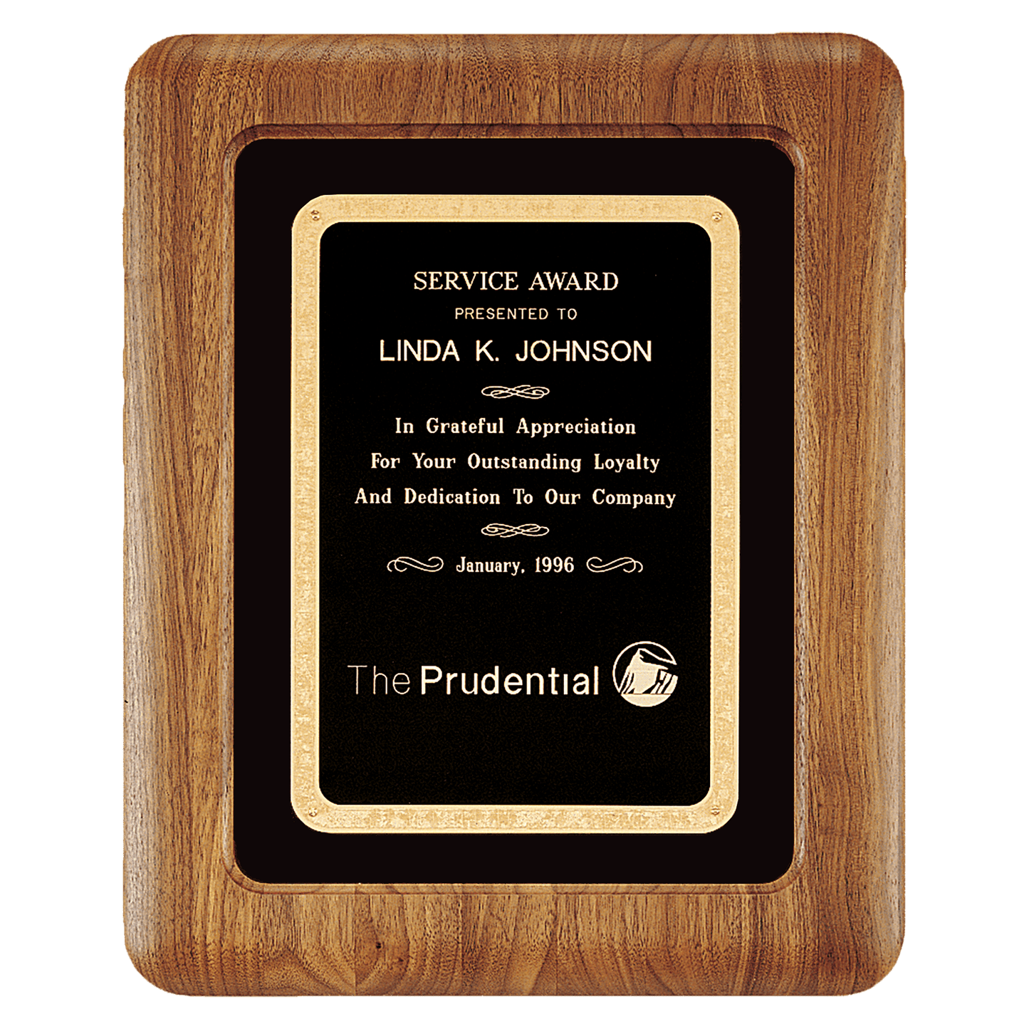 Walnut Airflyte Frame w/Black Velour & Black 12" x 15" American Florentine LaserFX Plate