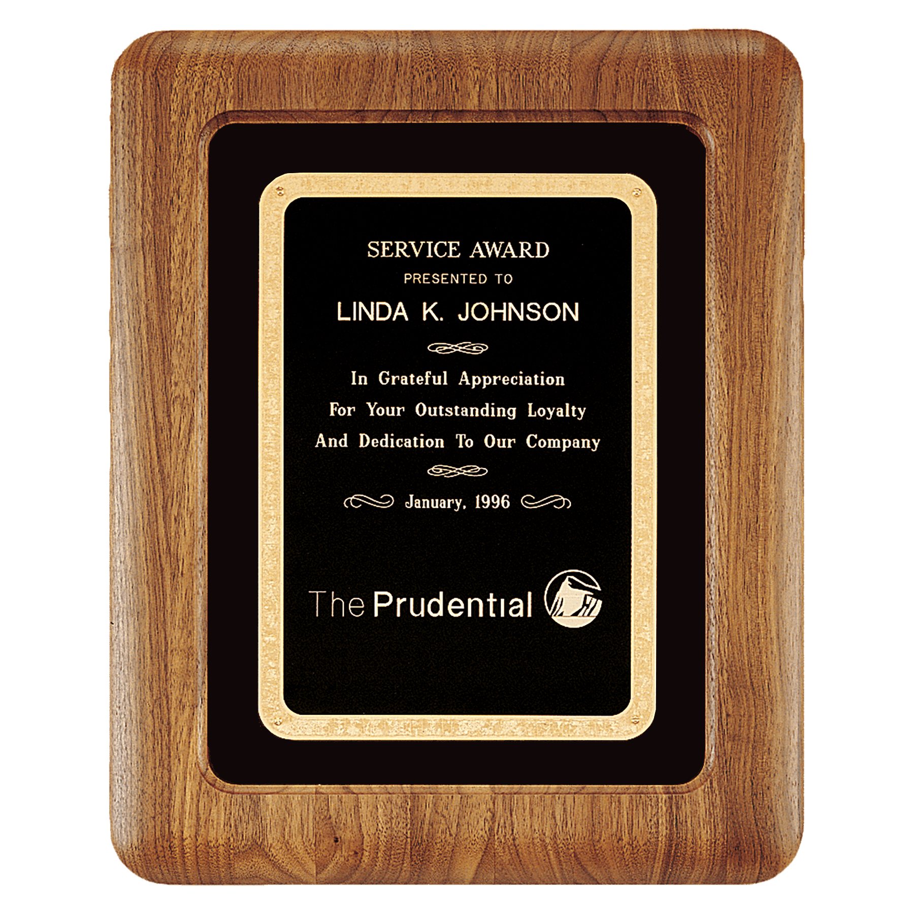Walnut Airflyte Frame w/Black Velour & Black 12" x 15" American Florentine LaserFX Plate