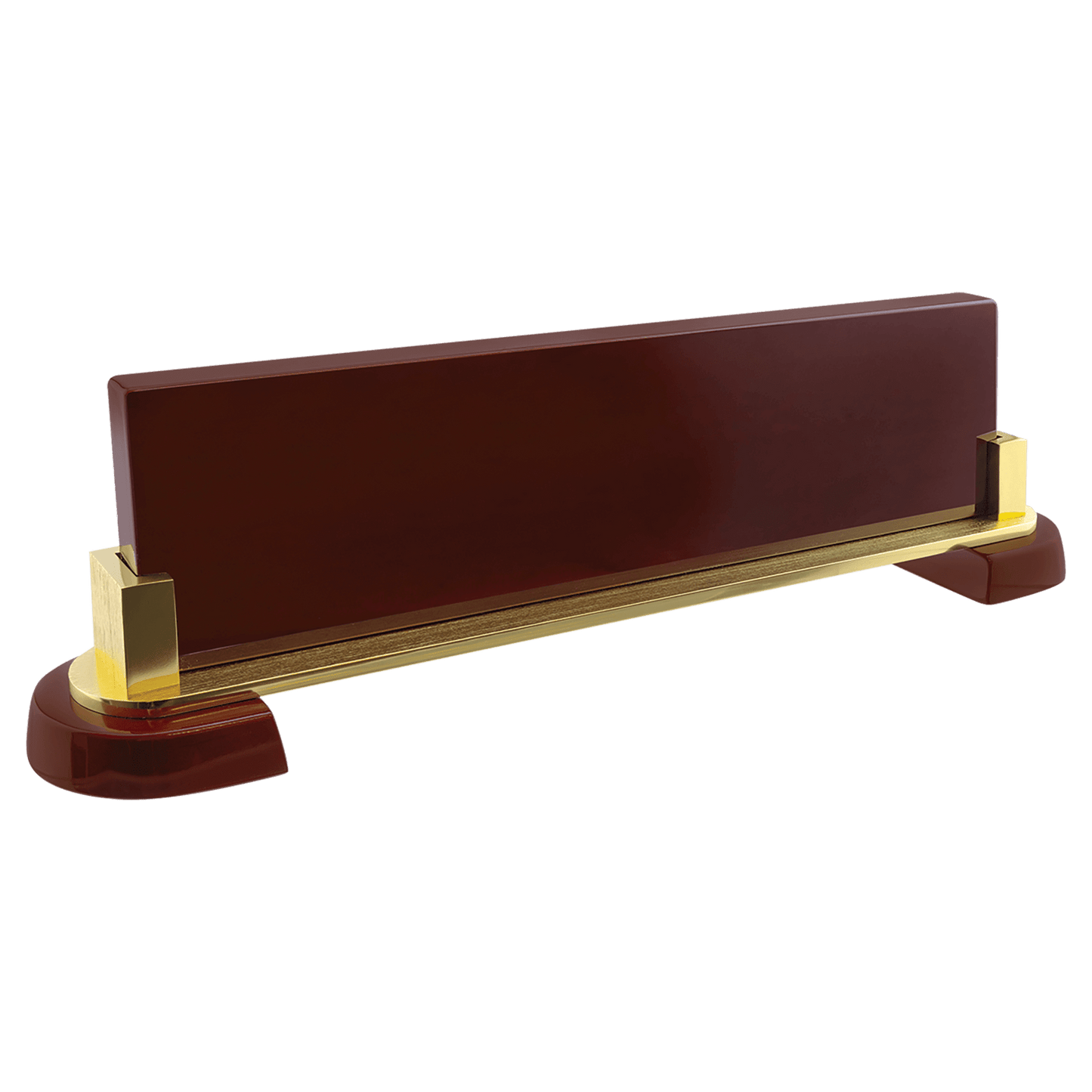12 1/2" x 3 1/4" Rosewood Piano Finish and Metal Name Bar  (NP10 Plate Sold Separately)