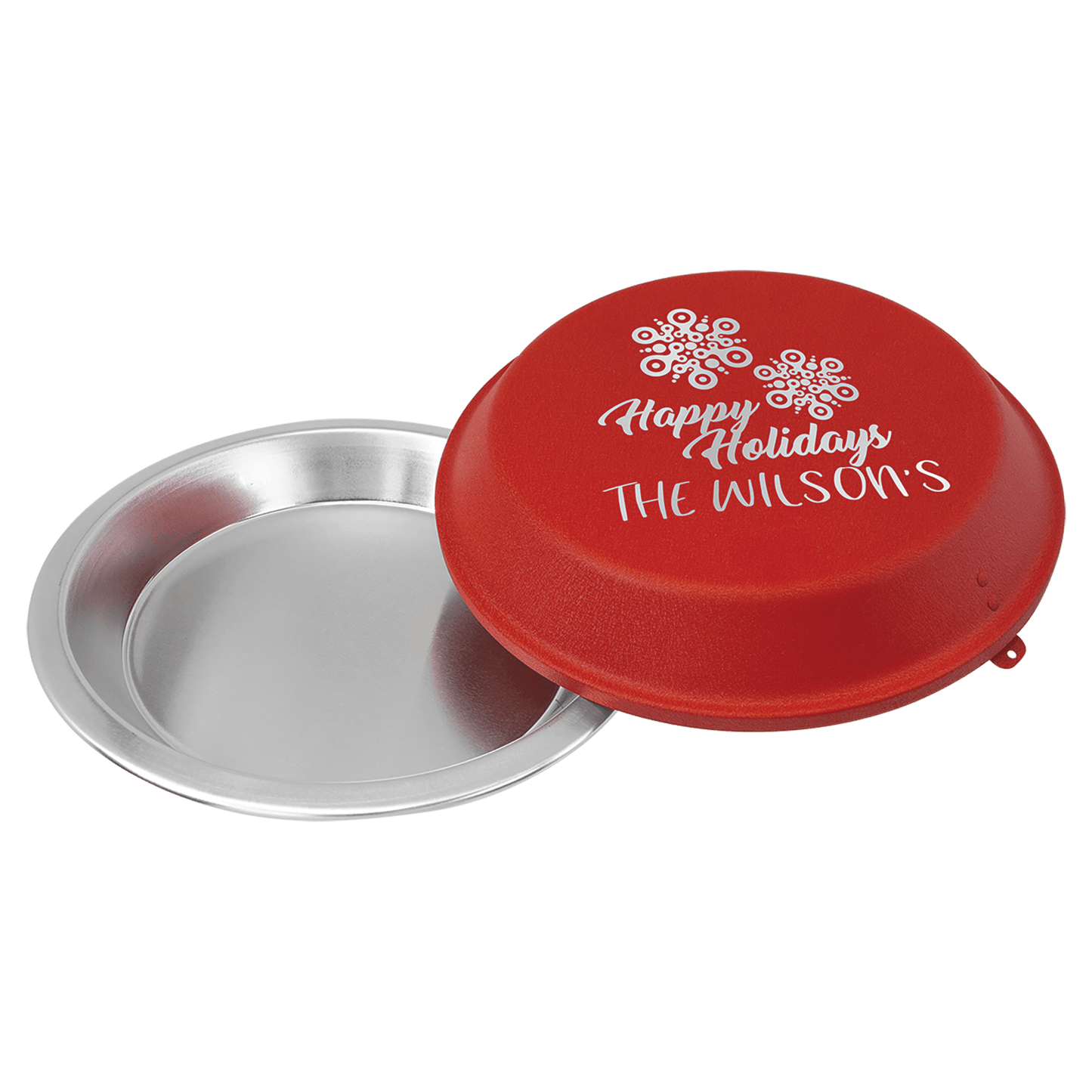 Red 9" Aluminum Pie Pan with Lid