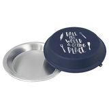 Navy Blue 9" Aluminum Pie Pan with Lid