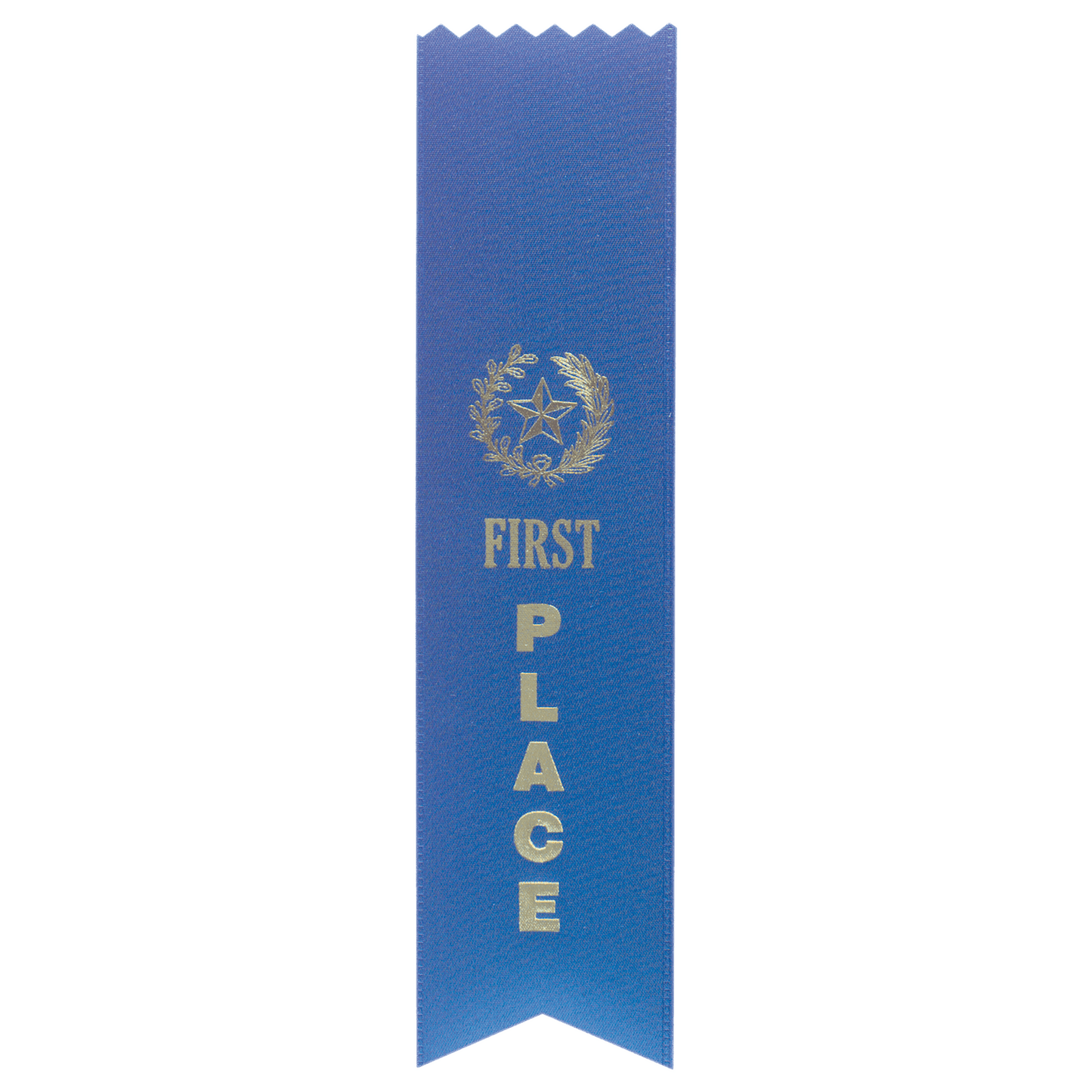 Blue 1st Place Pinked Top Ribbon