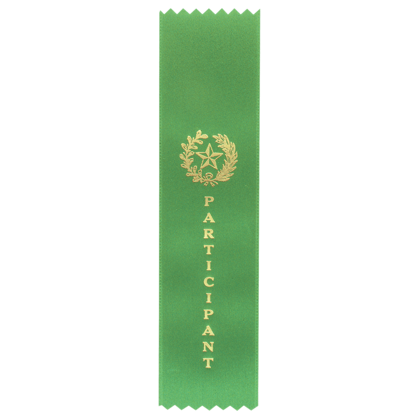 Green Participant Pinked Top Ribbon