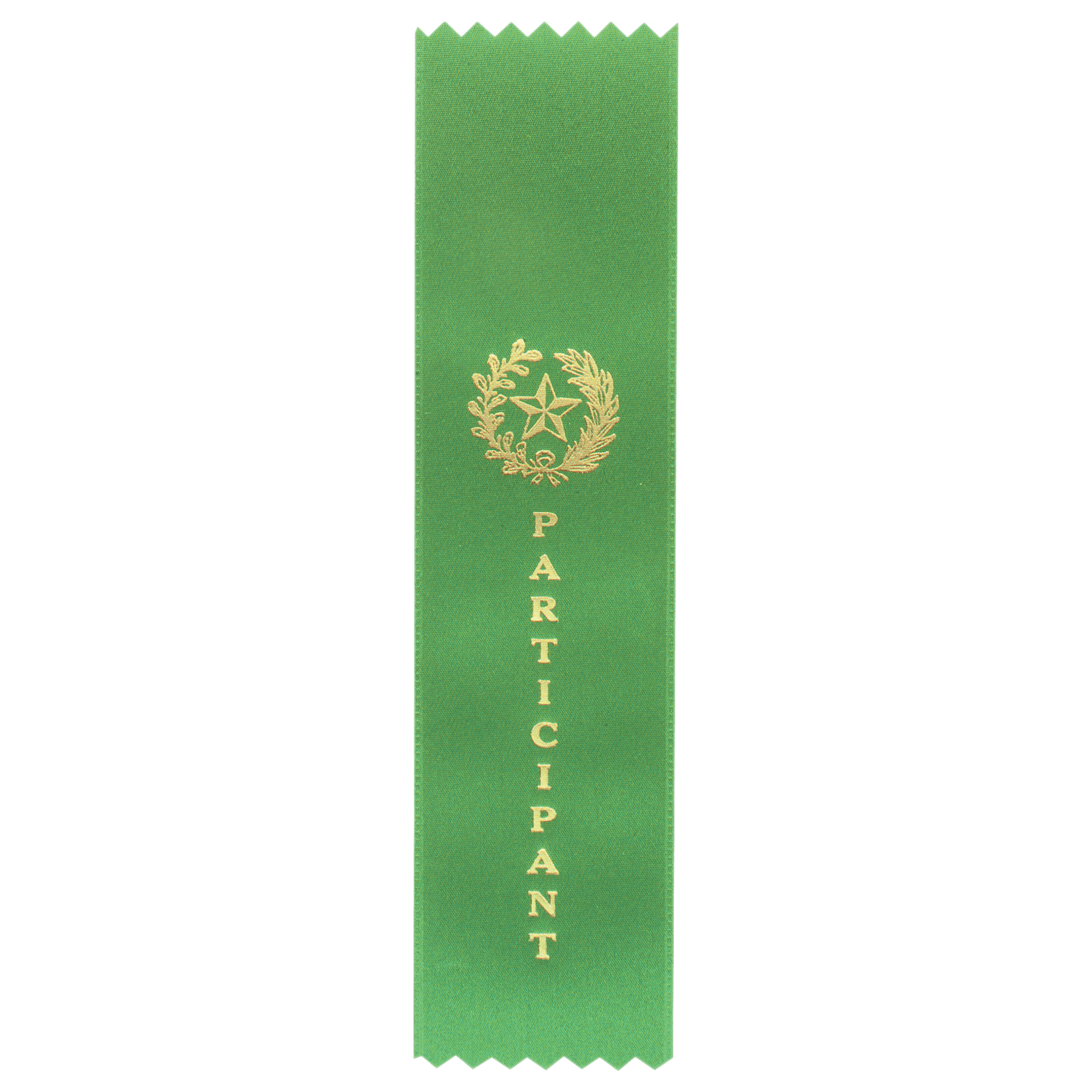 Green Participant Pinked Top Ribbon