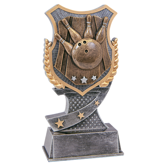 6" Bowling Shield Award