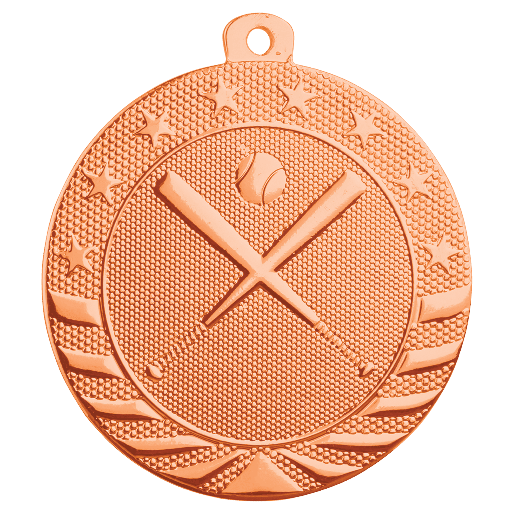 Bright Bronze 2" Baseball/Softball Starbrite Medal