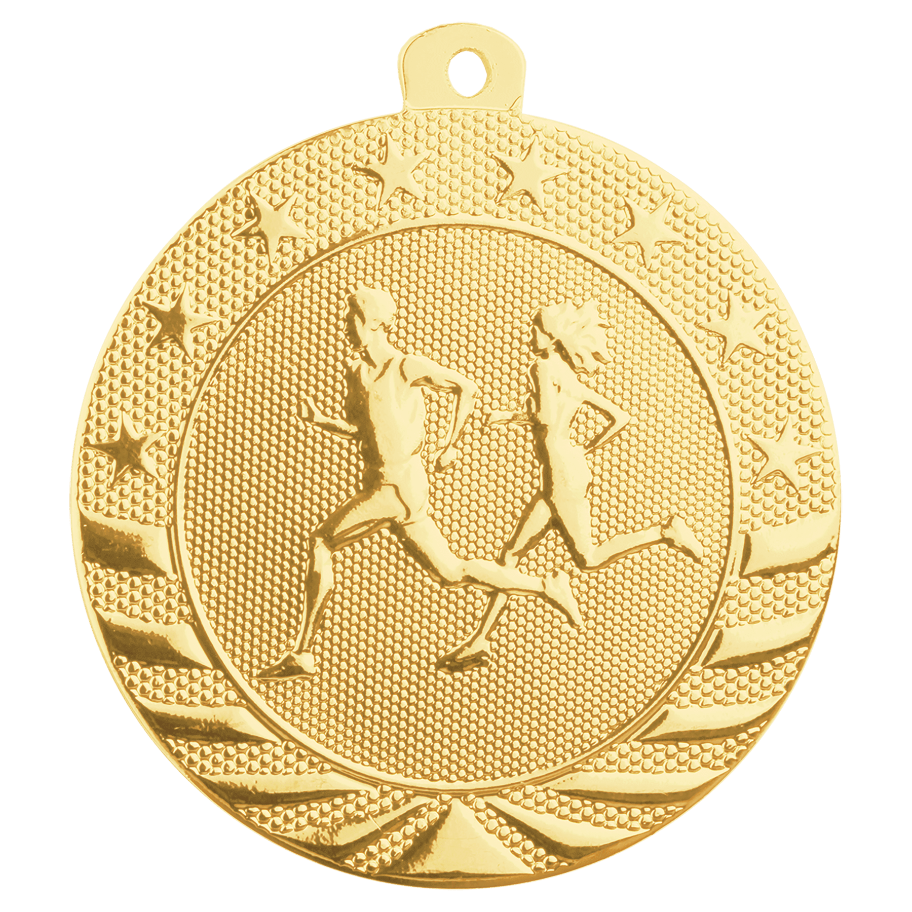 Bright Gold 2" Cross Country Starbrite Medal