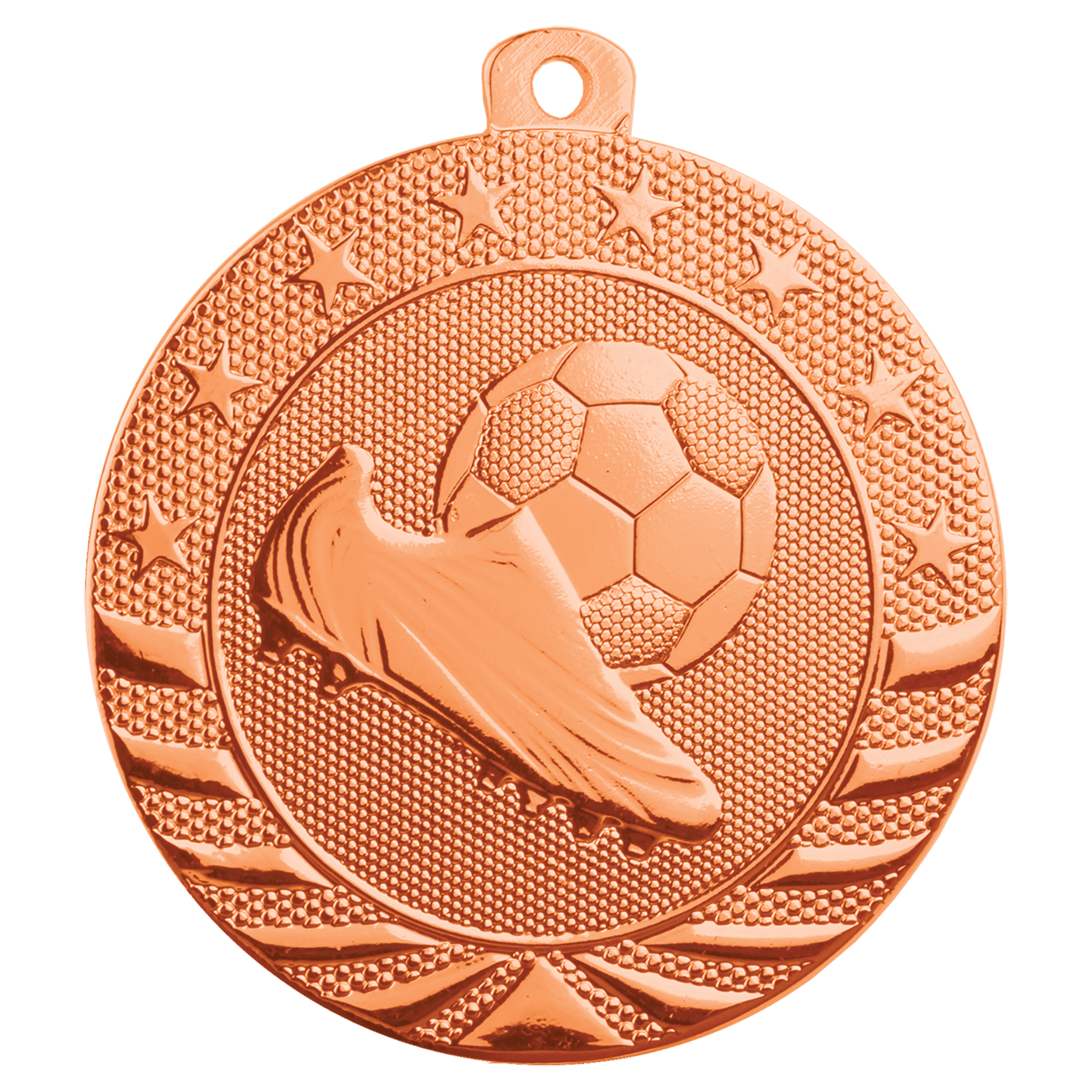 Bright Bronze 2" Soccer Starbrite Medal