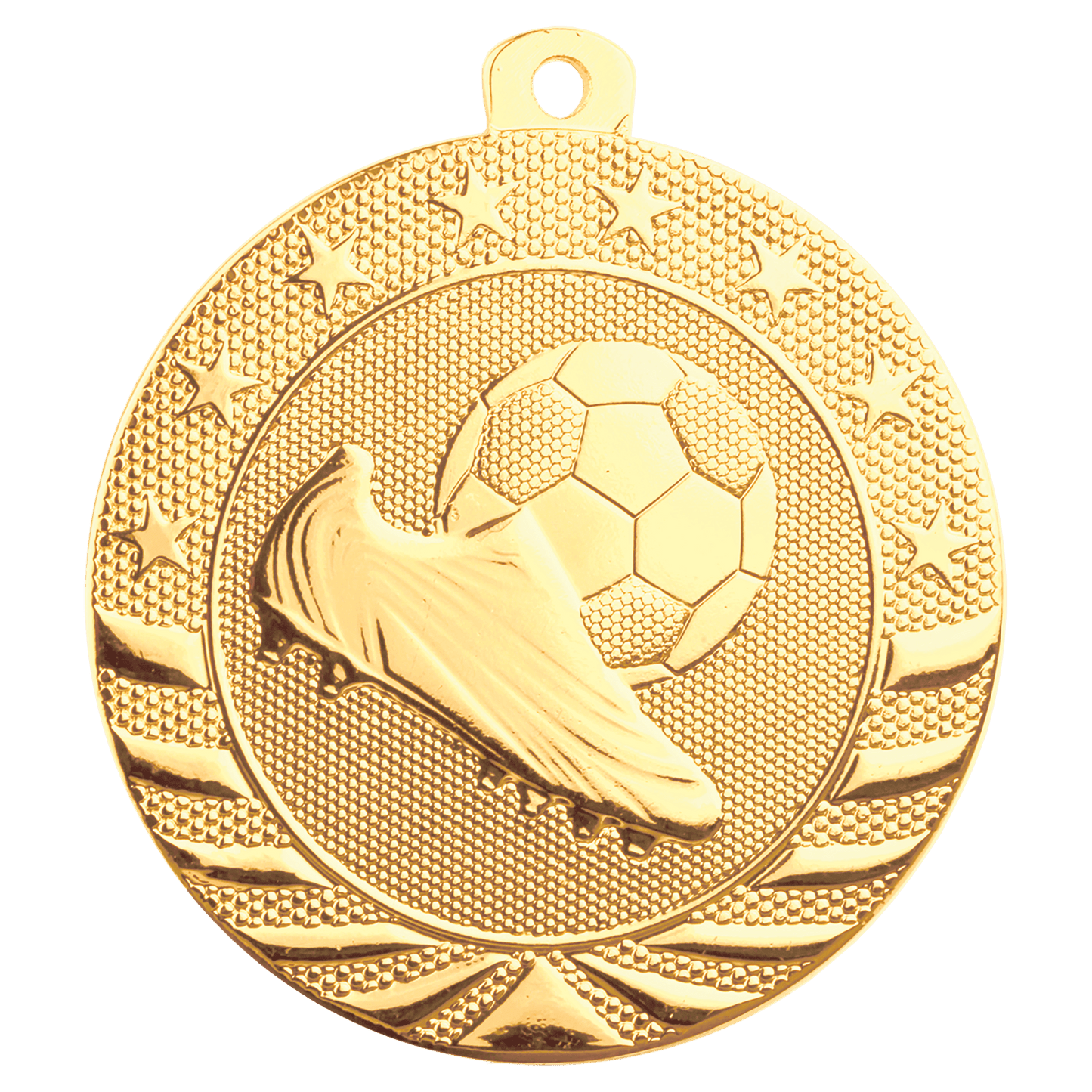 Bright Gold 2" Soccer Starbrite Medal
