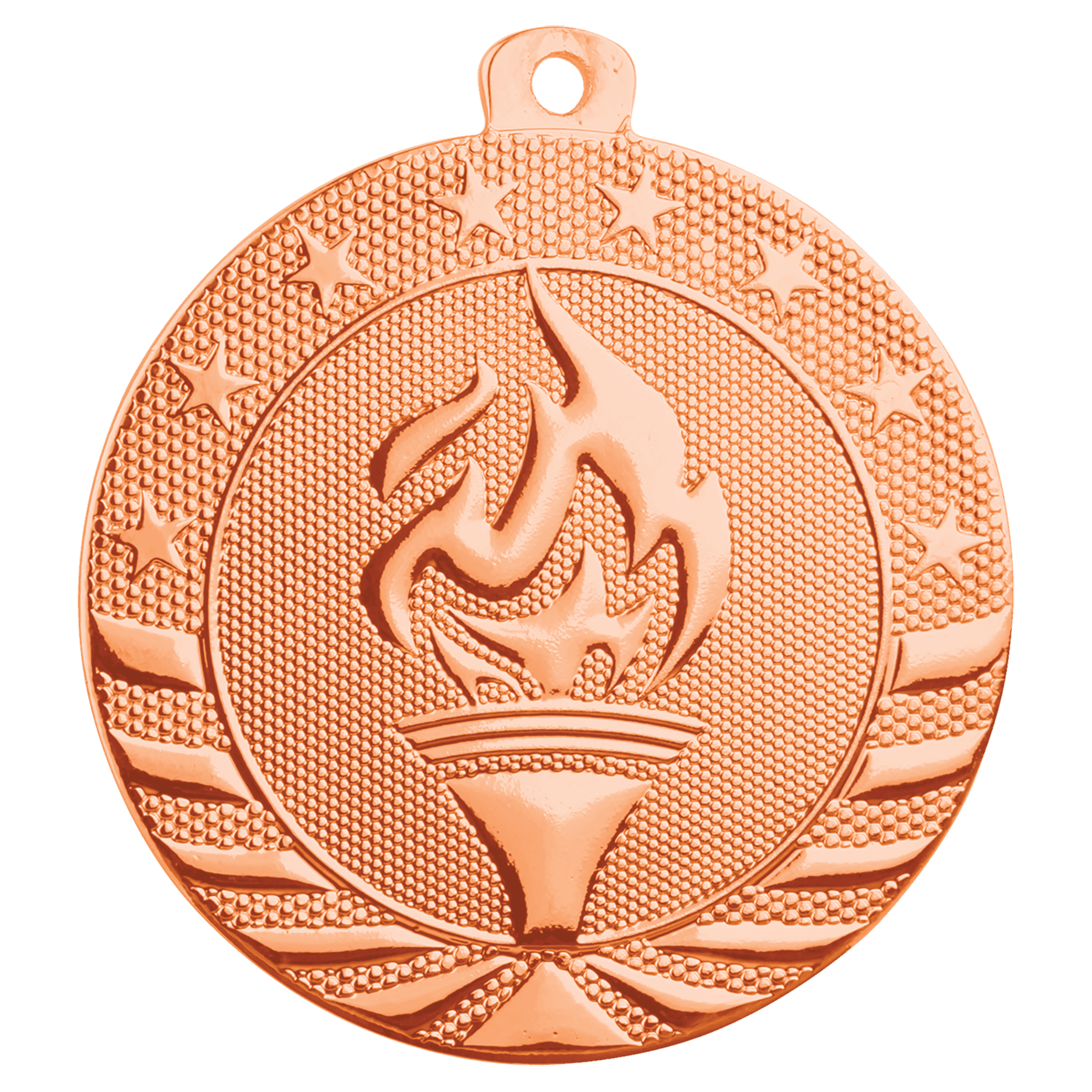 Bright Bronze 2" Torch Starbrite Medal