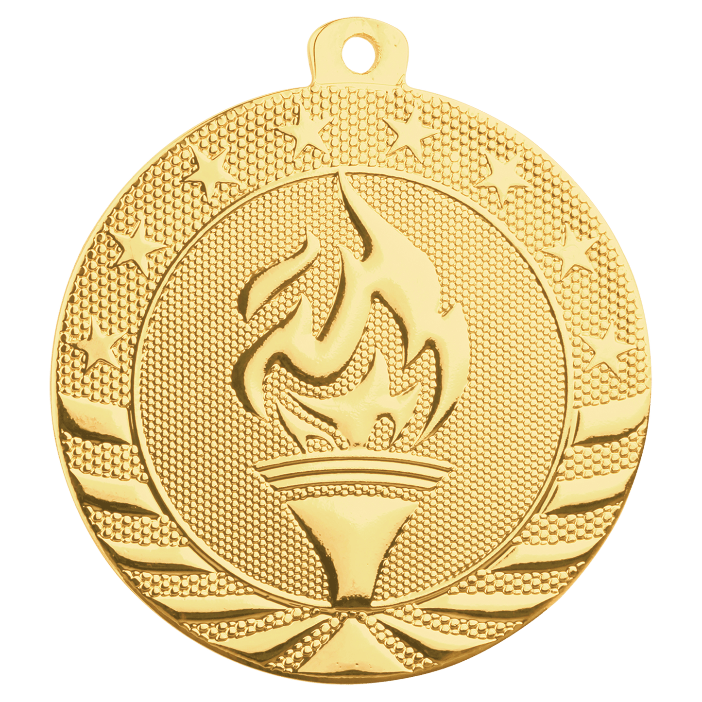 Bright Gold 2" Torch Starbrite Medal