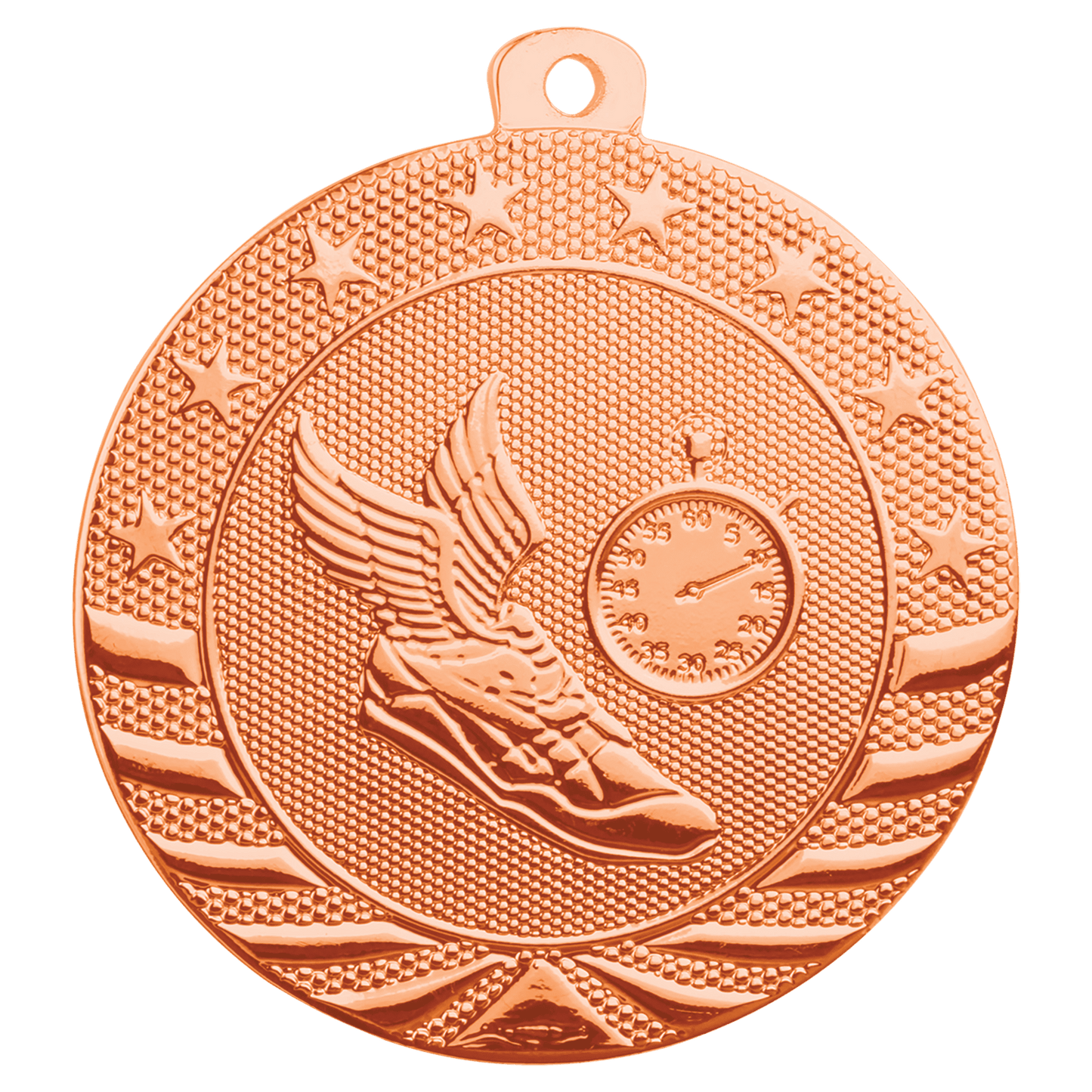 Bright Bronze 2" Track Starbrite Medal