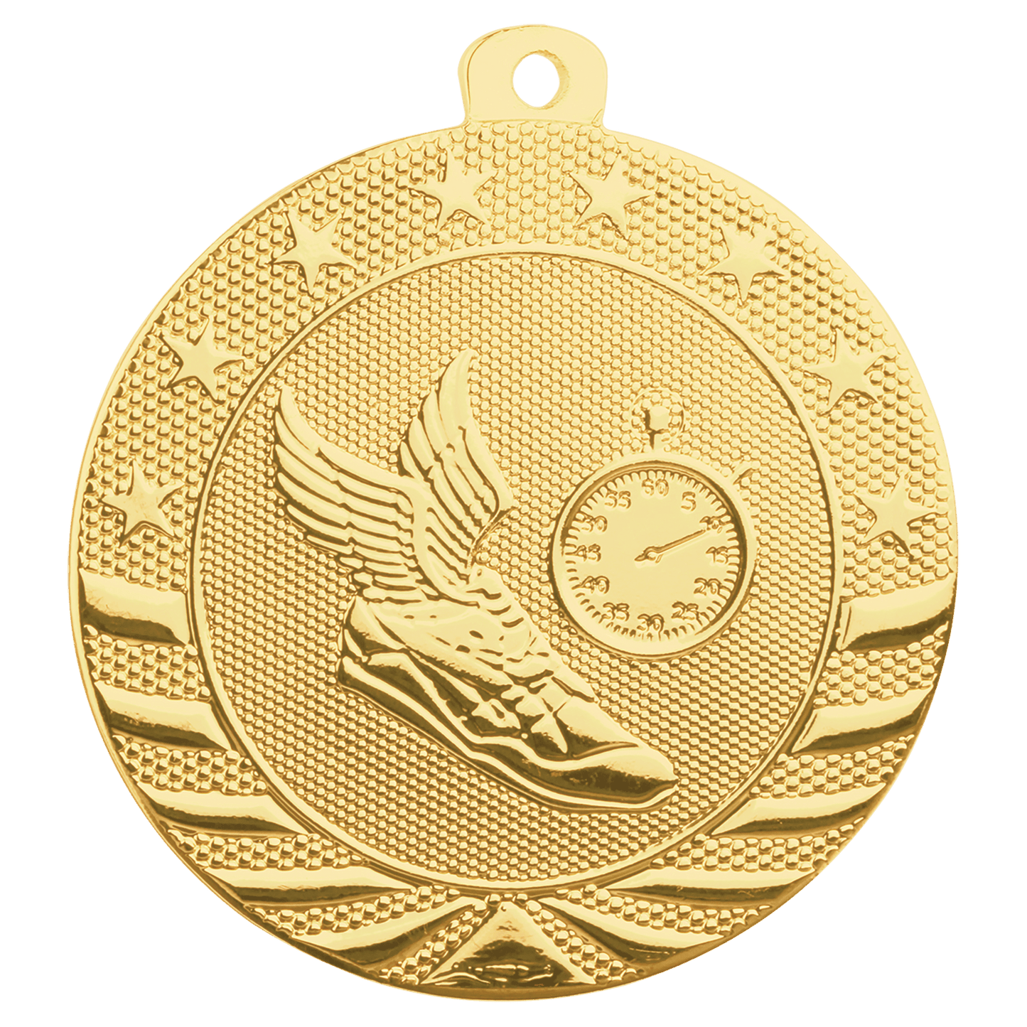 Bright Gold 2" Track Starbrite Medal
