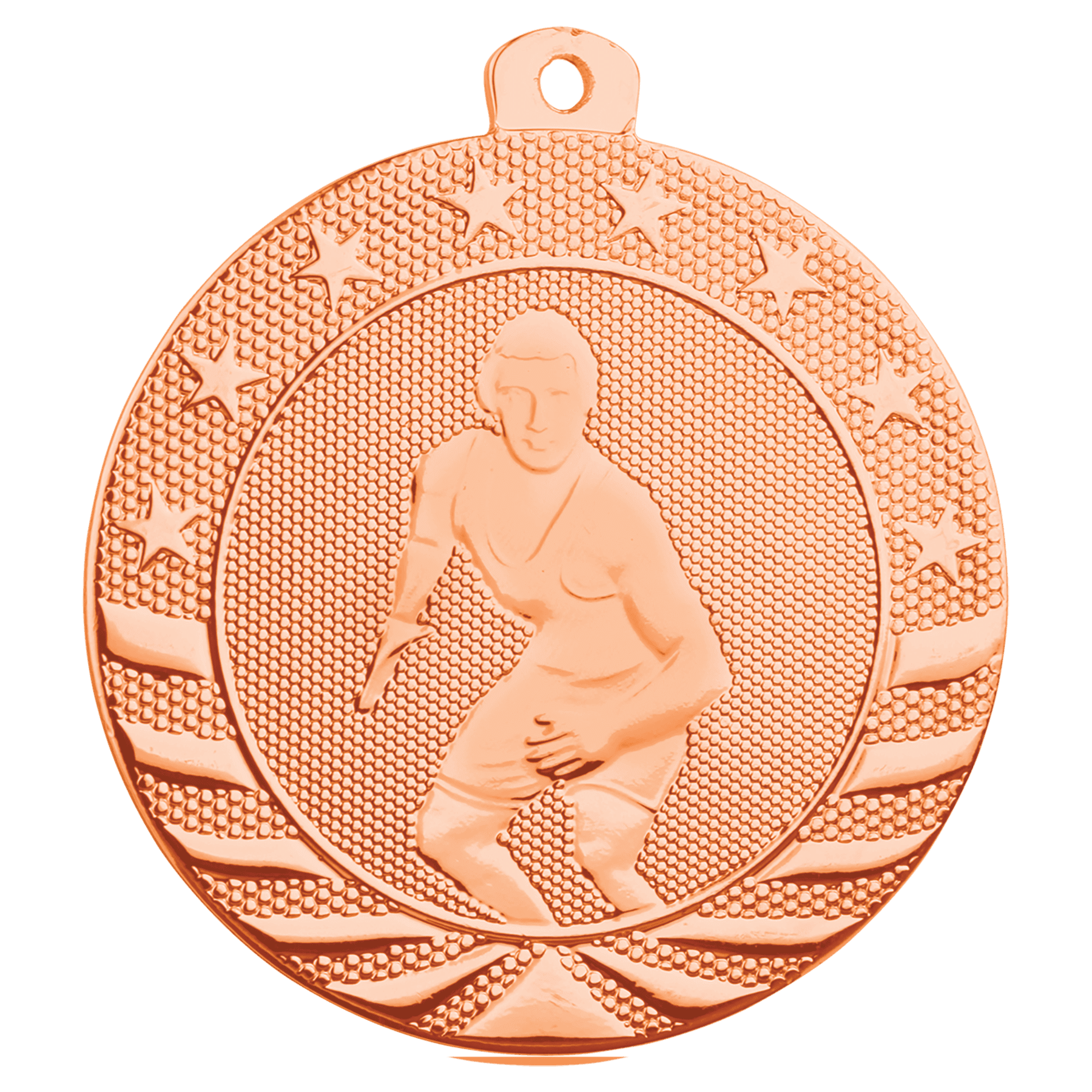 Bright Bronze 2" Wrestling Starbrite Medal