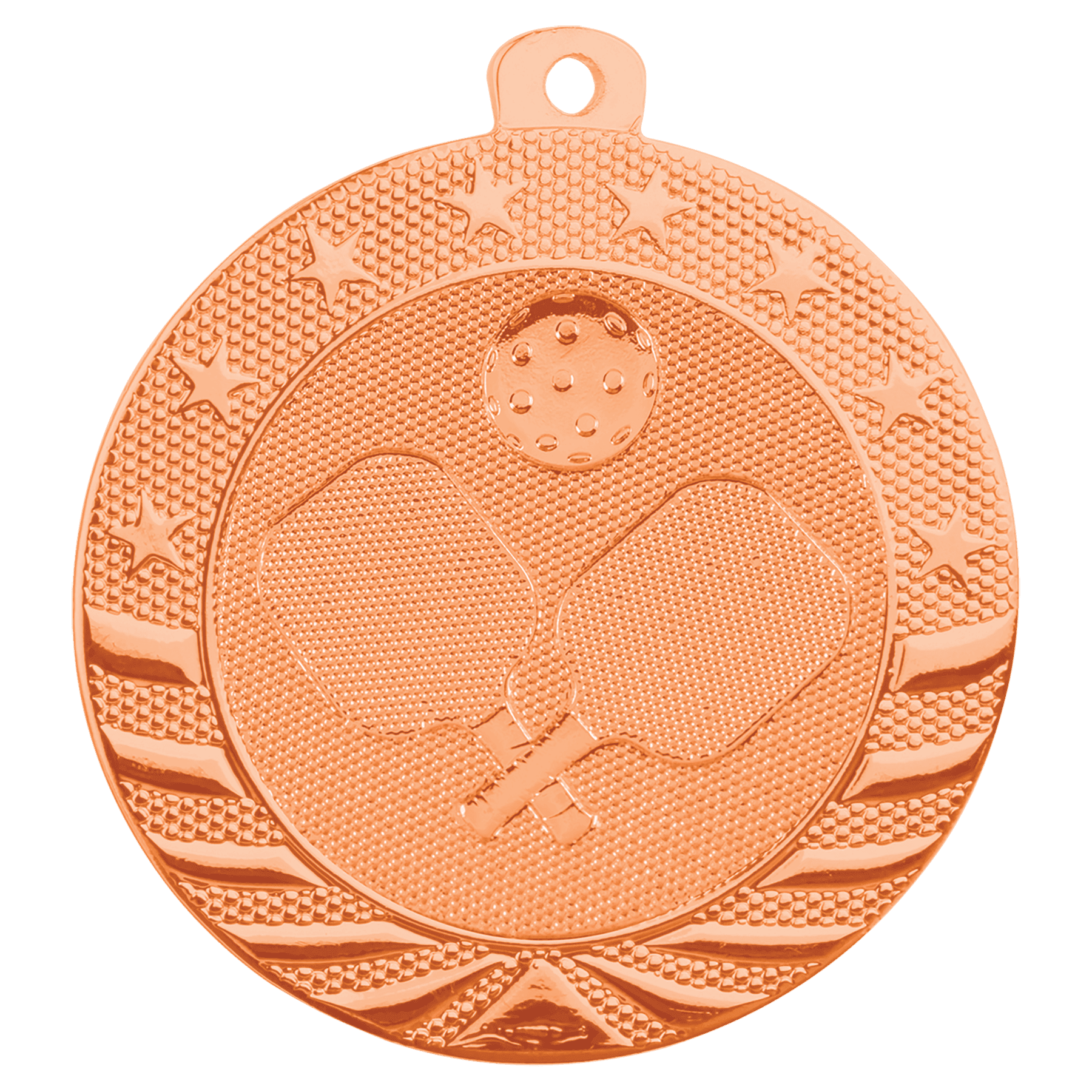 Bright Bronze 2" Pickleball Starbrite Medal