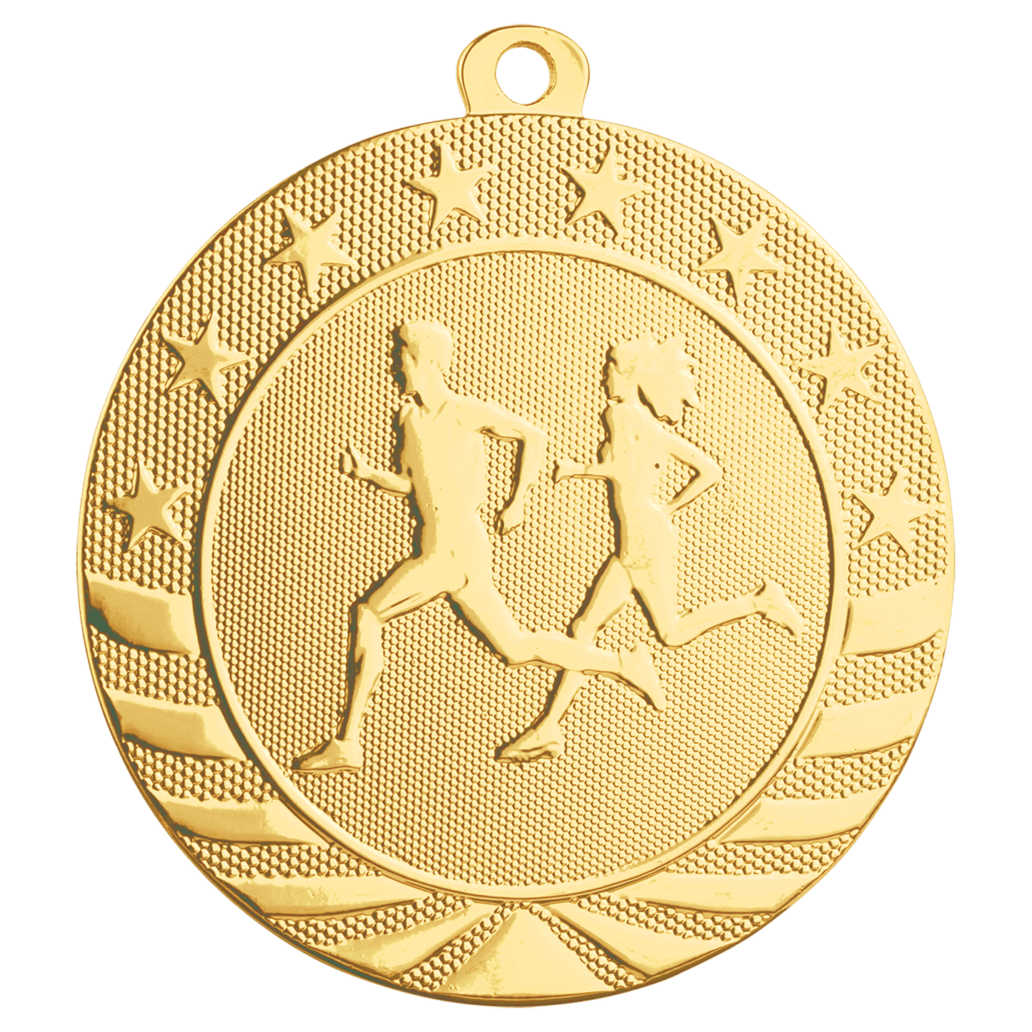 Bright Gold 2 3/4" Cross Country Starbrite Medal