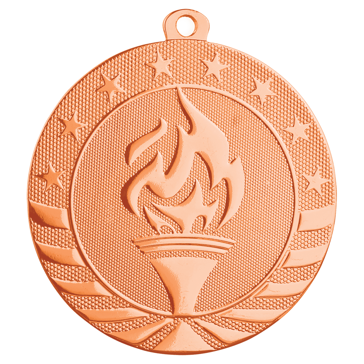 Bright Bronze 2 3/4" Torch Starbrite Medal