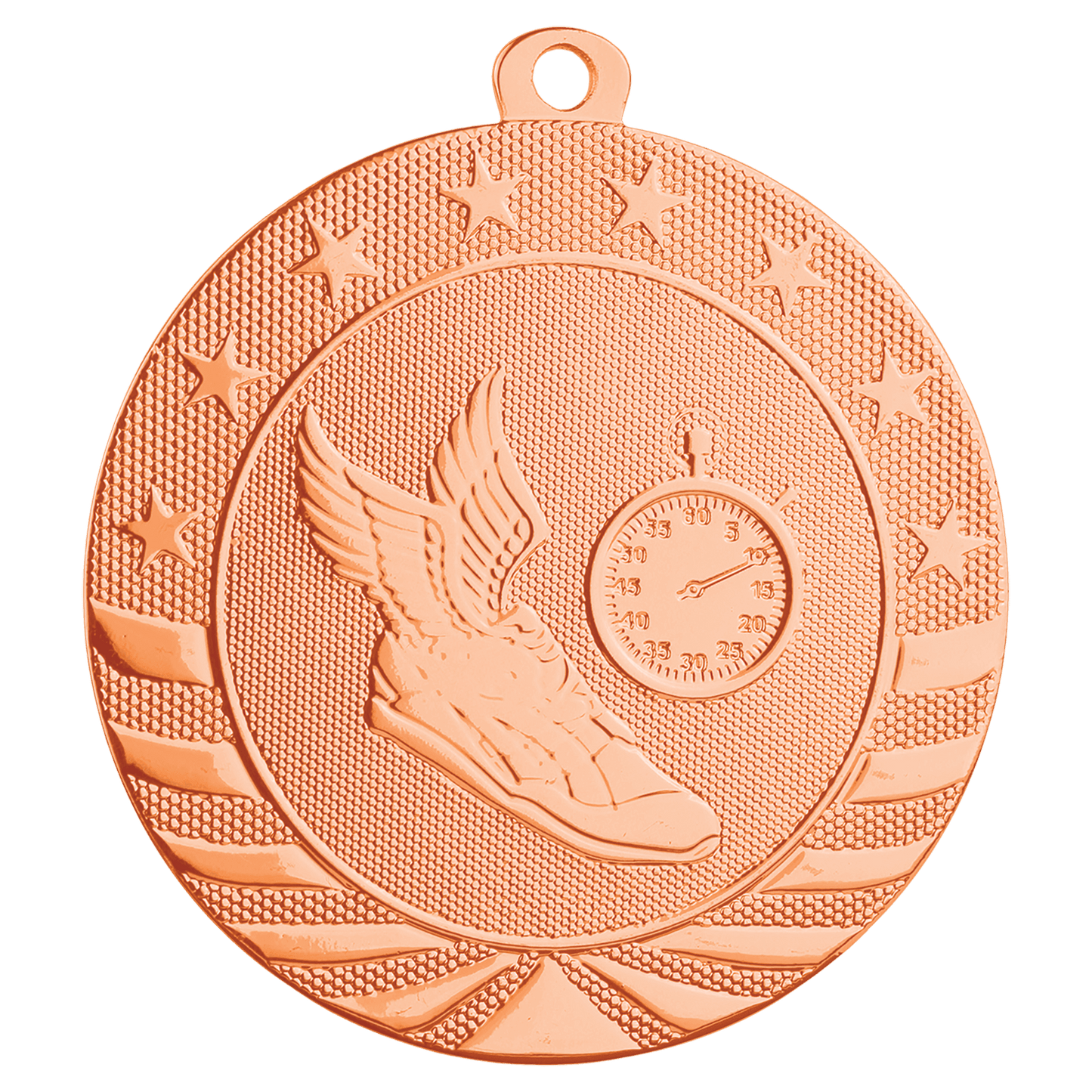 Bright Bronze 2 3/4" Track Starbrite Medal