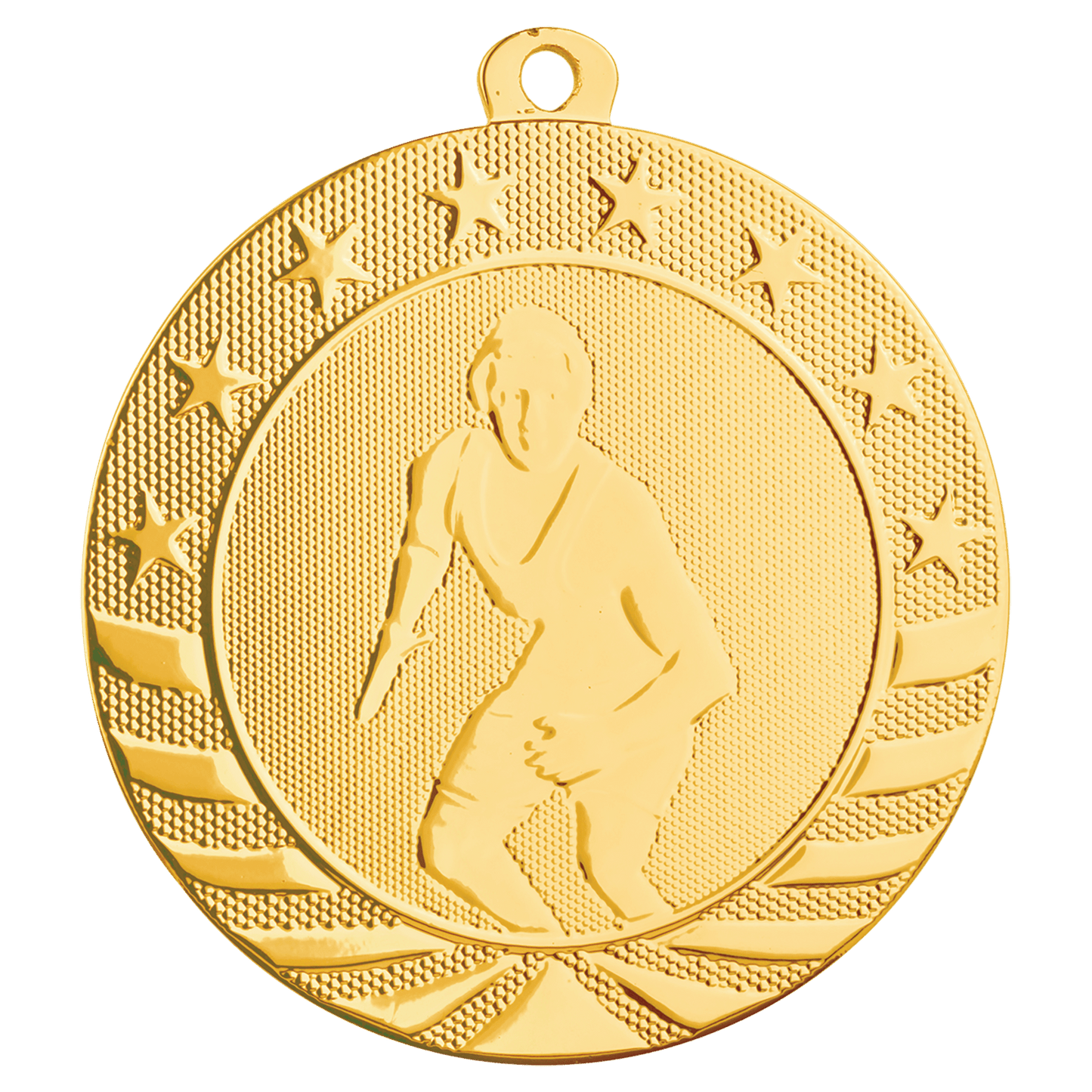 Bright Gold 2 3/4" Wrestling Starbrite Medal