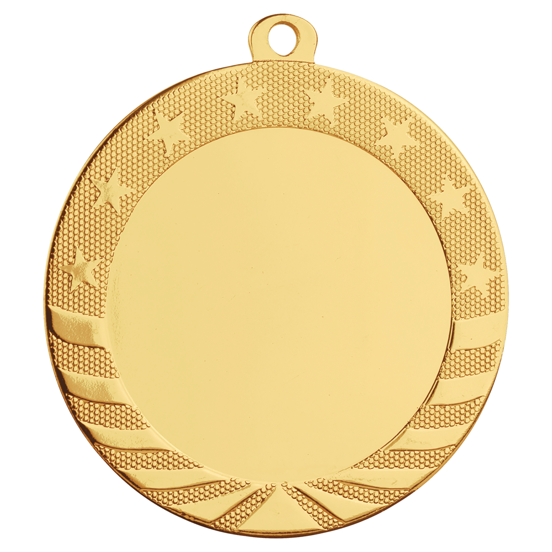 Bright Gold 2 3/4" 2" Insert Holder Starbrite Medal