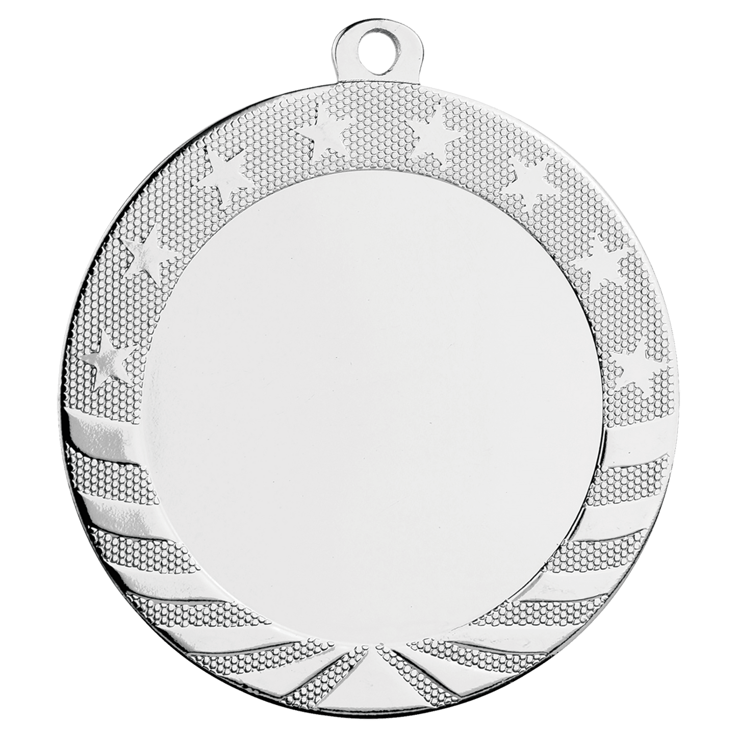 Bright Silver 2 3/4" 2" Insert Holder Starbrite Medal