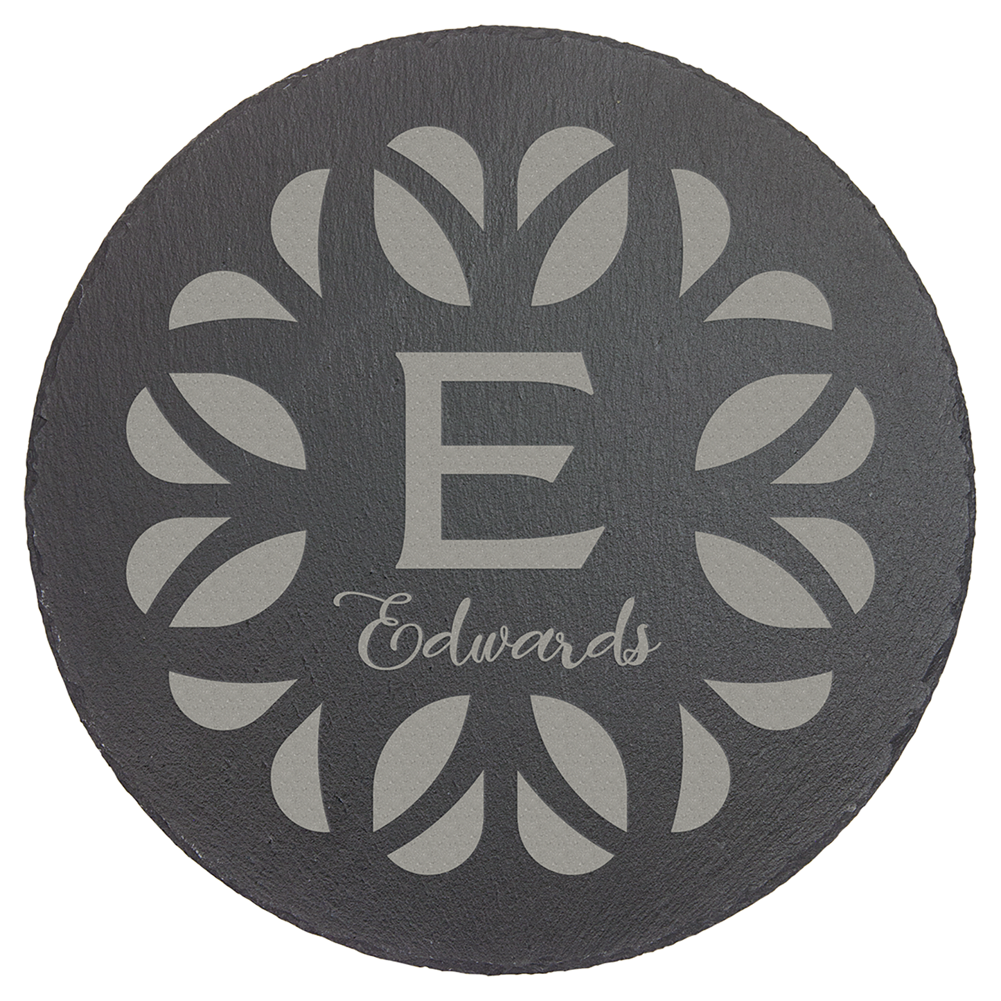 11 3/4" Round Slate Decor with Foam Pads
